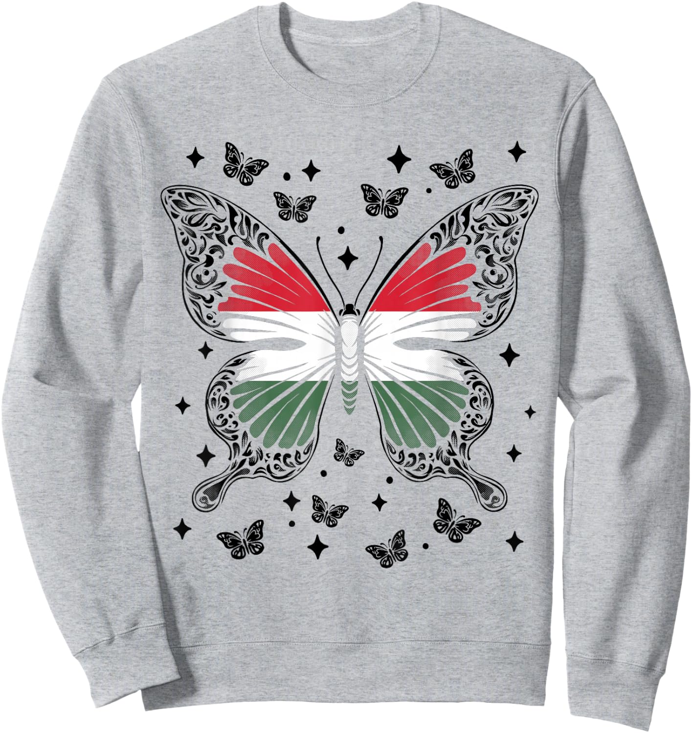 Hungarian Butterfly Hungary Sweatshirt - Sweatshirt | Ash