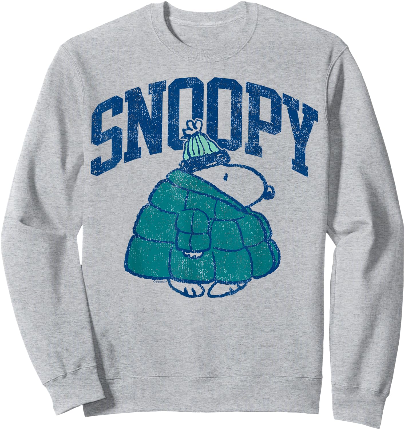 Peanuts -Snoopy Puffer Sweatshirt - Sweatshirt | Ash