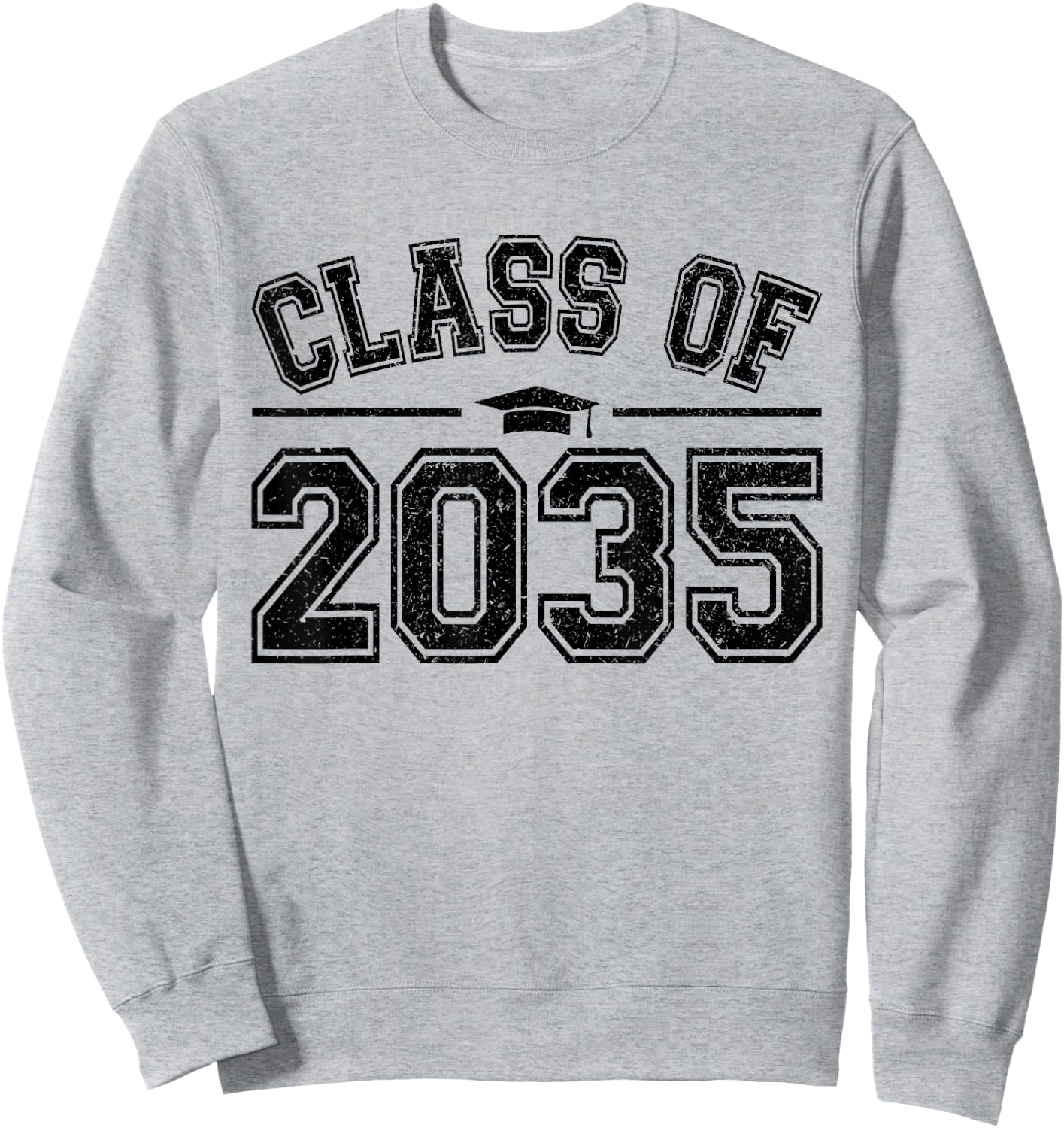 Preschool Class of 2035 Grow With Me Graduation 2035 Vintage Sweatshirt - Sweatshirt | Ash