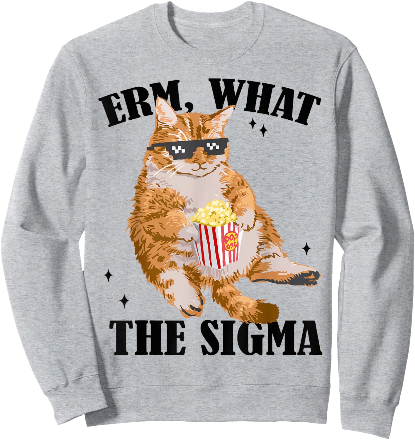 Funny Cat meme Quote Erm What Sigma Women Cool Sigma Sweatshirt - Sweatshirt | Ash