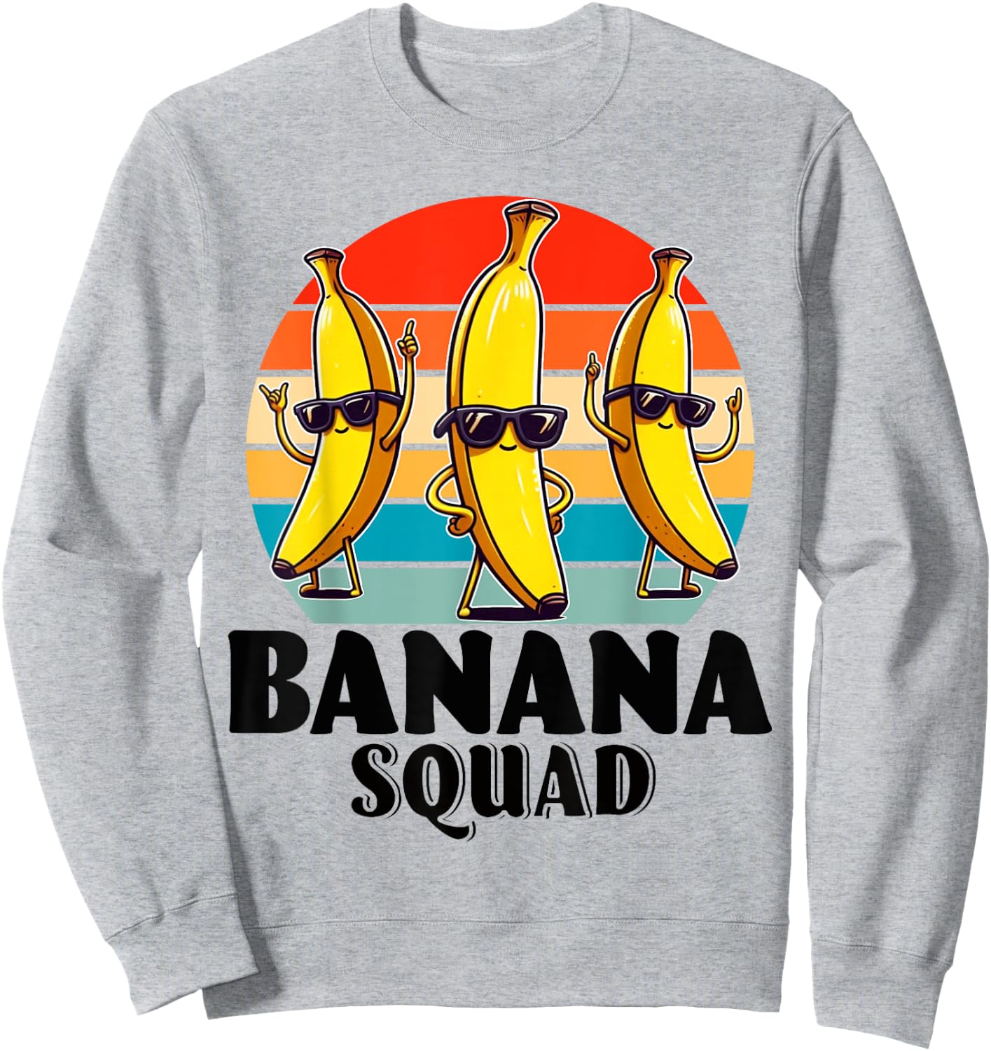 Bananas Shirt Men Women Cute Banana Gifts Funny Banana Squad Sweatshirt - Sweatshirt | Ash