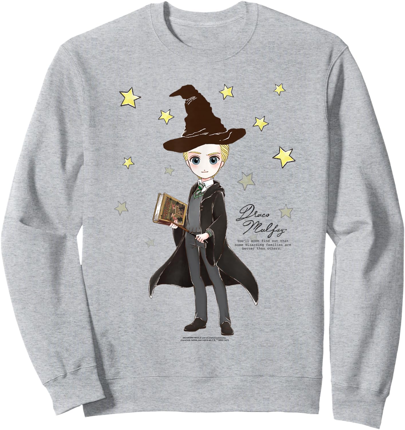 Harry Potter Draco Malfoy Quote and Stars Sweatshirt - Sweatshirt | Ash