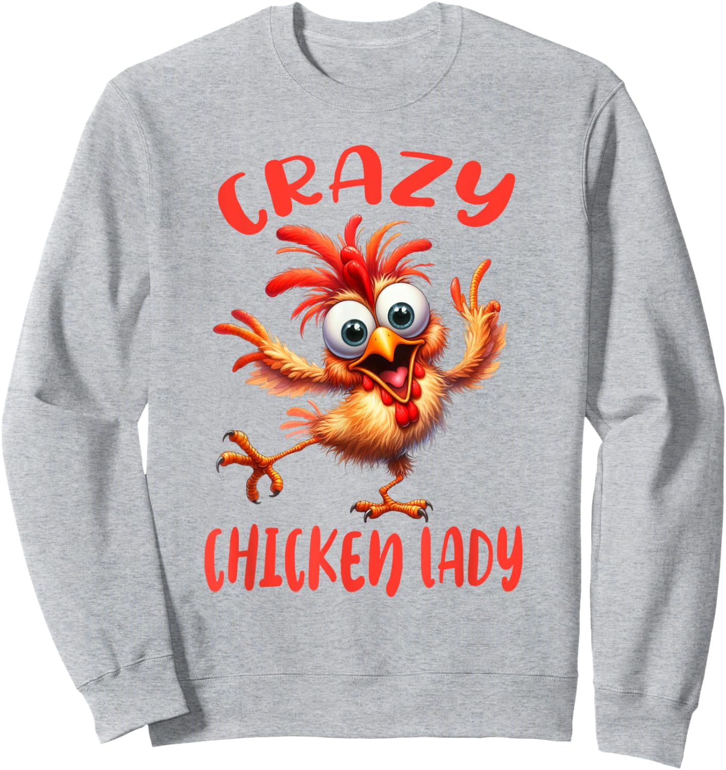 Crazy Chicken Lady Stress Anxiety Farmers Wife Farm Eggs Sweatshirt - Sweatshirt | Ash