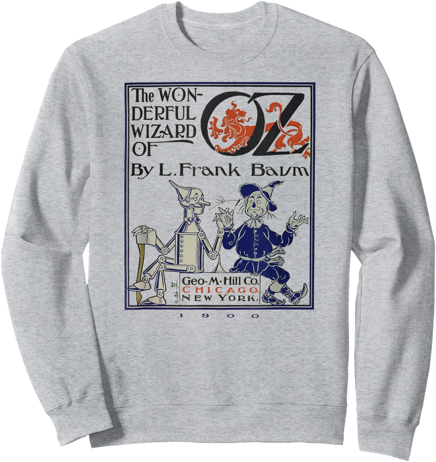 Wizard of OZ Gifts-Oz Tin Man Scarecrow Wizard of OZ Book Sweatshirt - Sweatshirt | Ash