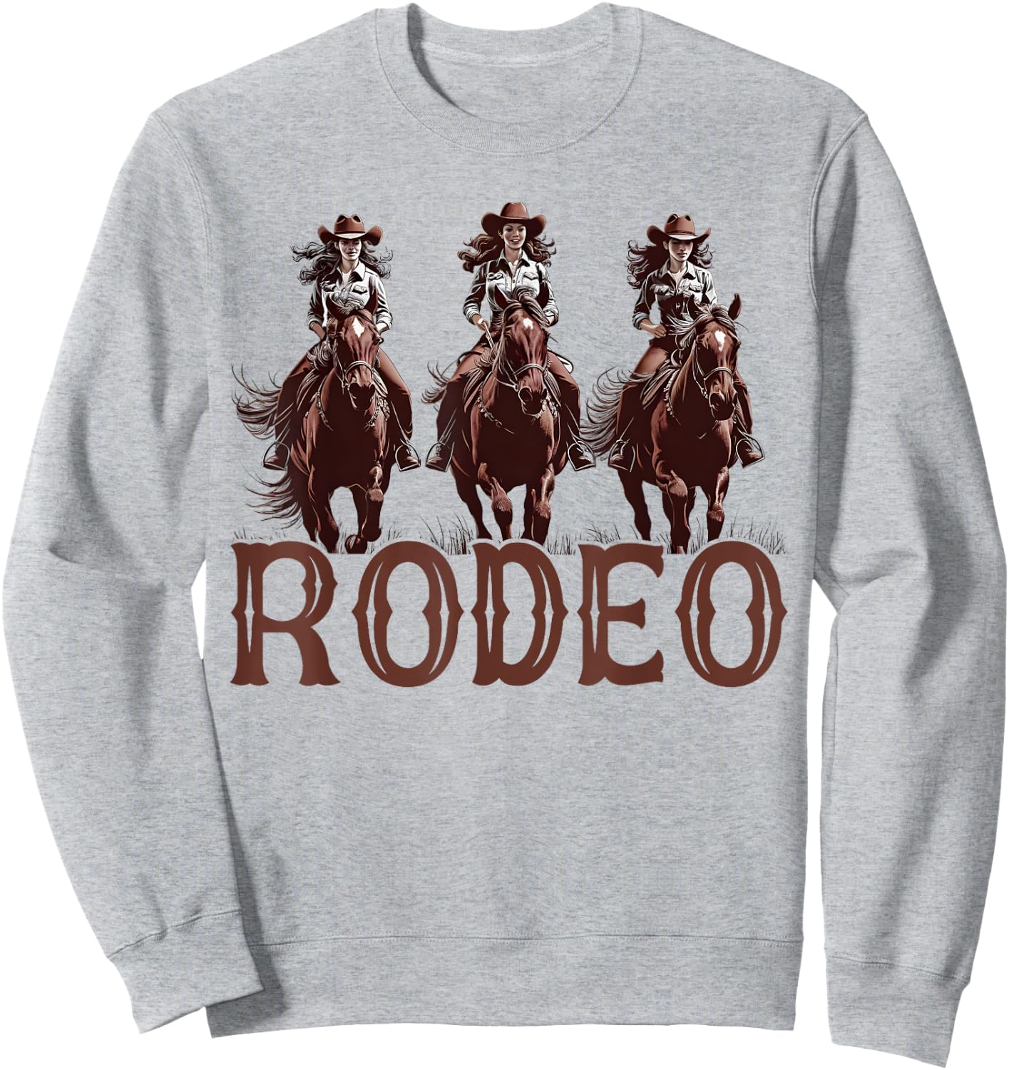 Rodeo Cowgirl Southern Western Girl Country Rodeo Texas Sweatshirt - Sweatshirt | Ash