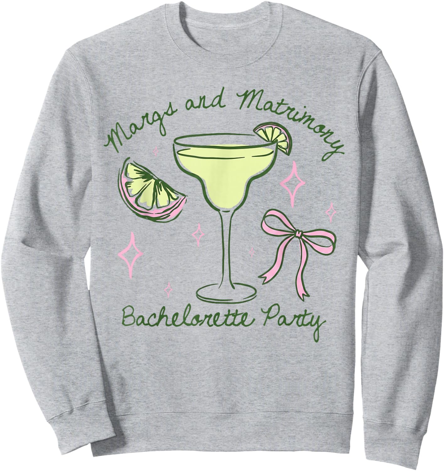 Margs and Matrimony Funny Tequila Bachelorette (2-Sided) Sweatshirt - Sweatshirt | Ash