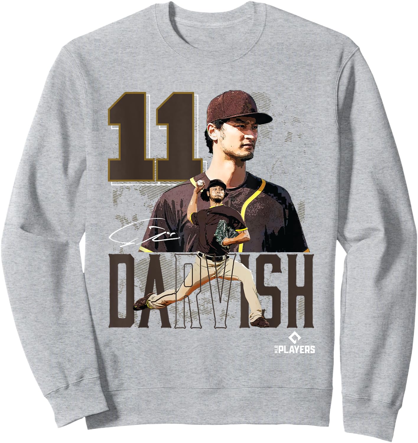Yu Darvish | San Diego Baseball Players | MLBYDH3003 Sweatshirt - Sweatshirt | Ash