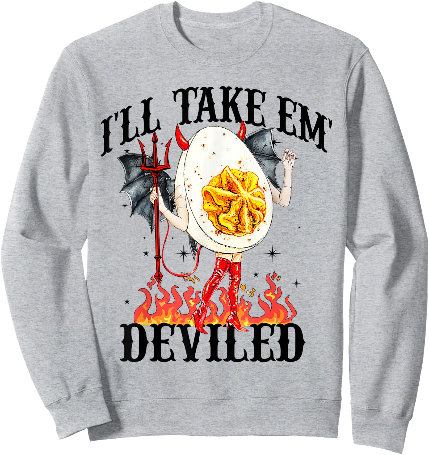 I'll Take Em' Funny Thanksgiving Dinner Deviled Egg Lover Sweatshirt - Sweatshirt | Ash