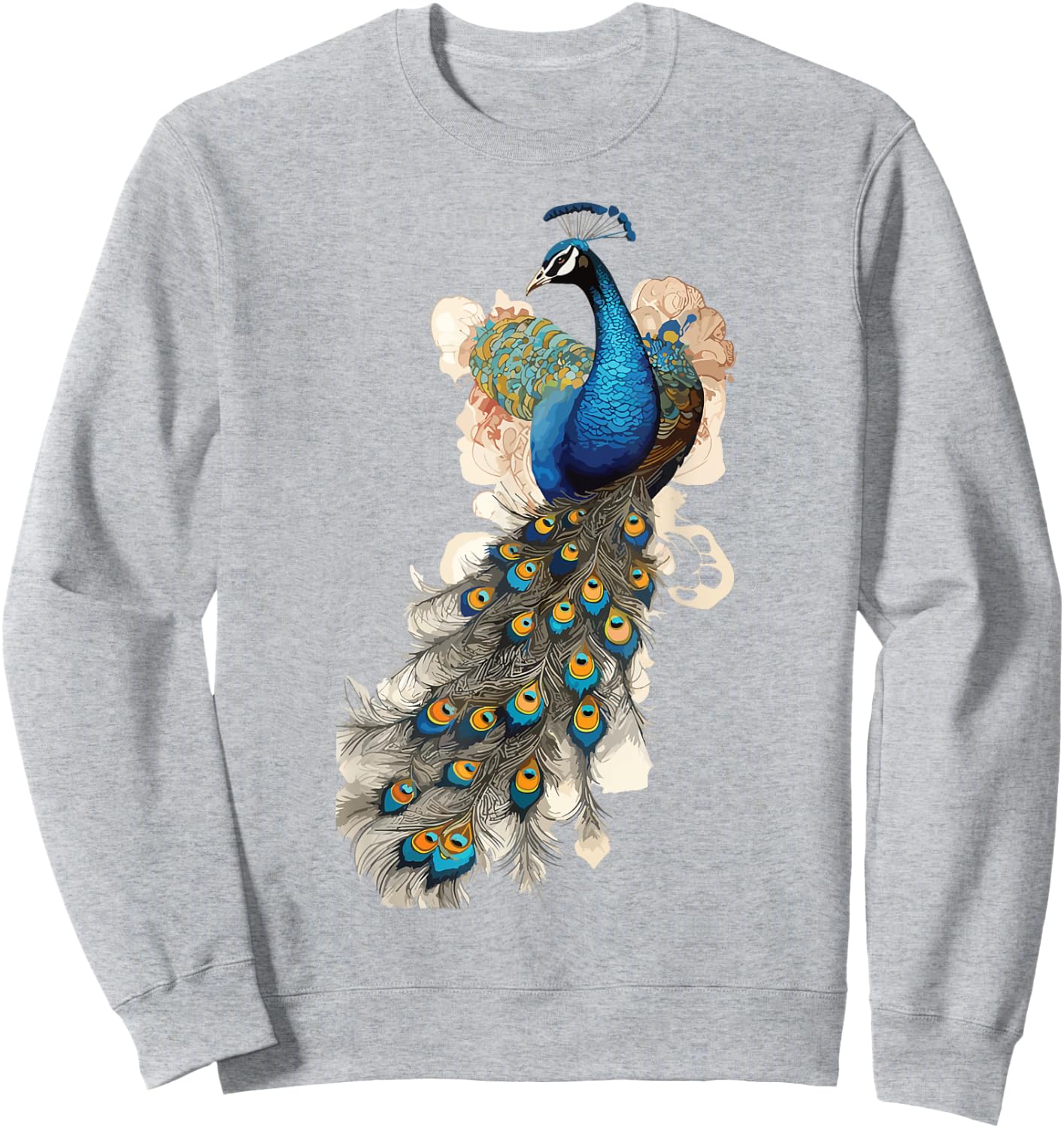Peacock Feather Peahen Bird Animal Peacocks Lover Sweatshirt - Sweatshirt | Ash