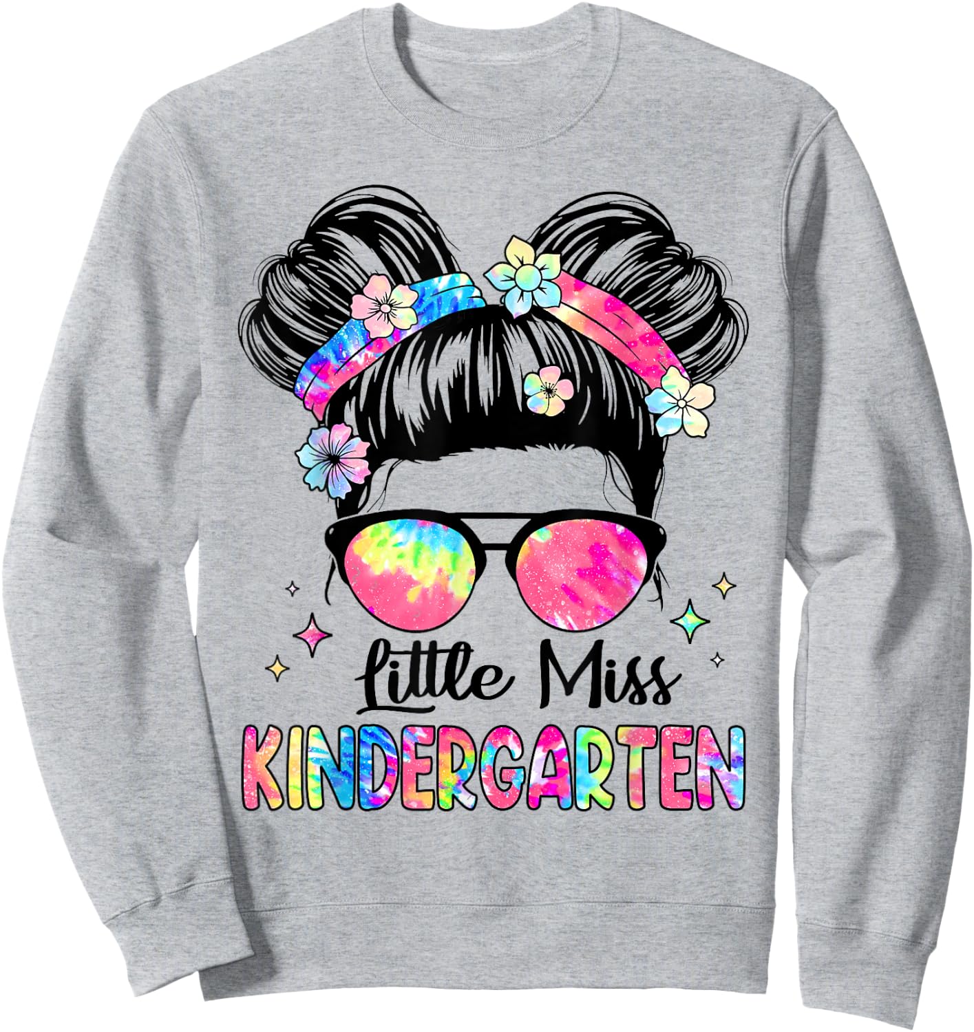Little Miss Kindergarten Girls Kids Back To School Kinder Sweatshirt - Sweatshirt | Ash