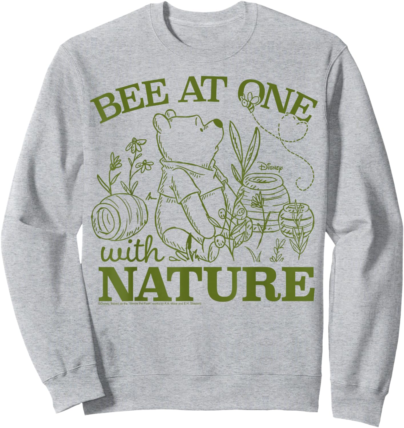 Winnie the Pooh - Bee At One With Nature Sweatshirt - Sweatshirt | Ash