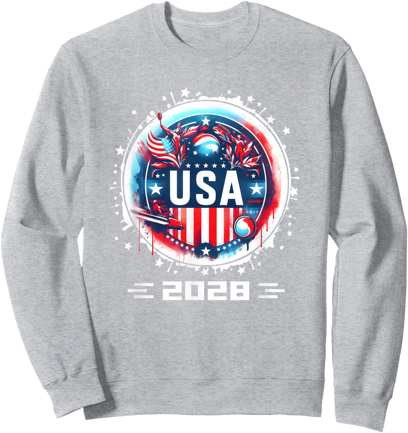 USA 2028 Go United States Sport USA Team 2028 USA Sweatshirt - Sweatshirt | Ash