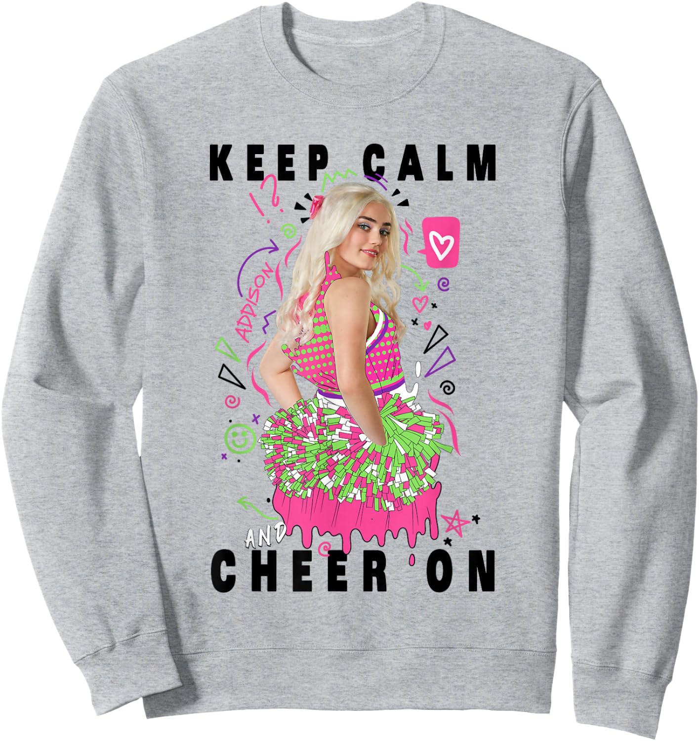 Disney Channel Zombies 2 Addison Keep Calm and Cheer On Sweatshirt - Sweatshirt | Ash