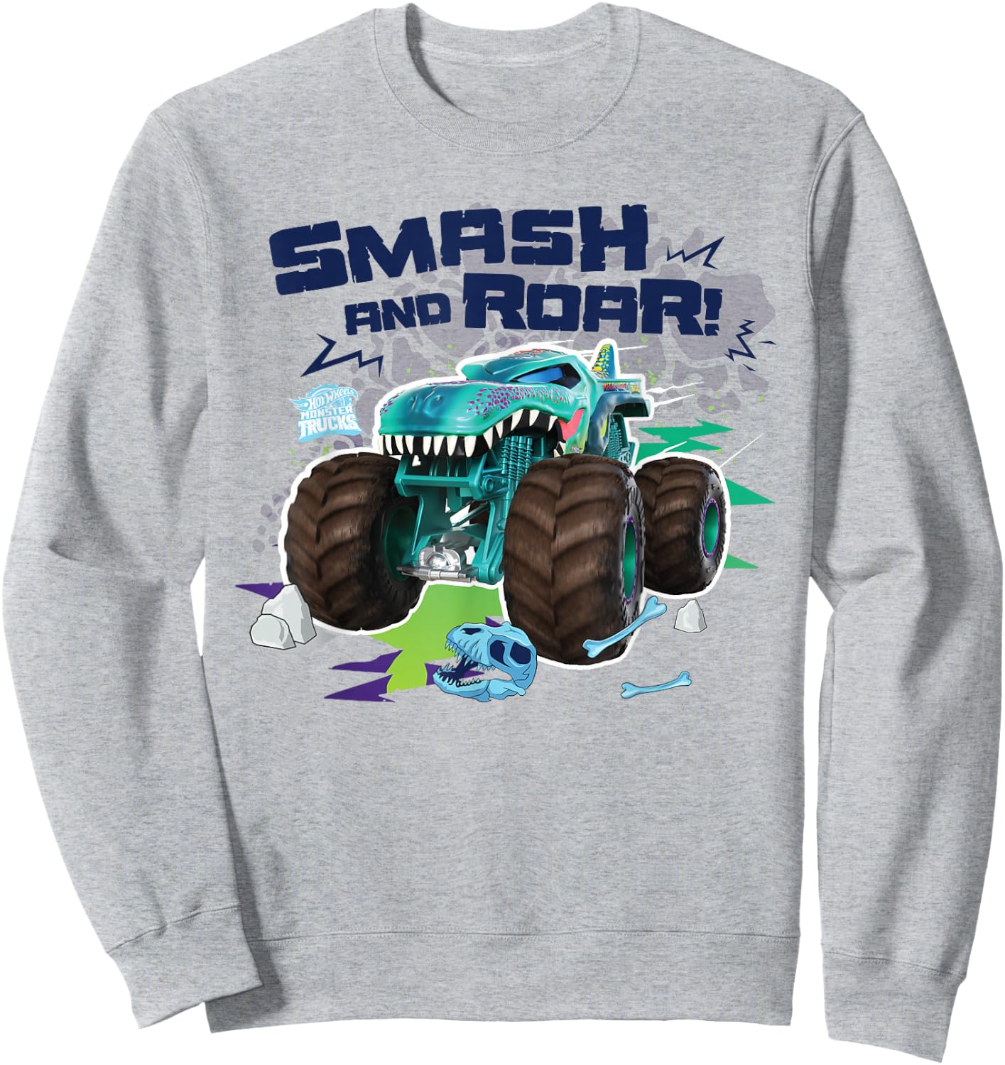 Hot Wheels Monster Trucks - Smash and Roar Sweatshirt - Sweatshirt | Ash