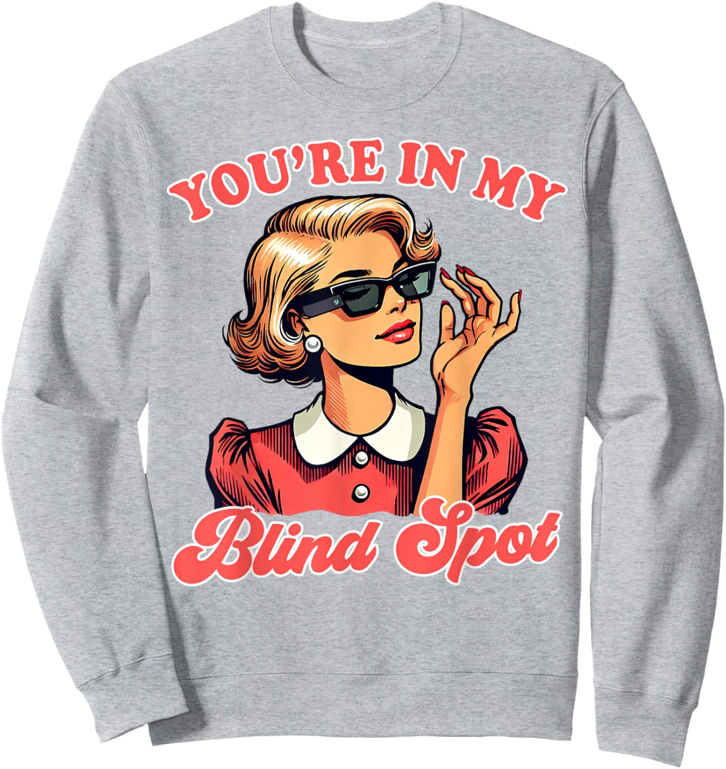 Blindness Visually Impaired Braille You're In My Blind Spot Sweatshirt - Sweatshirt | Ash