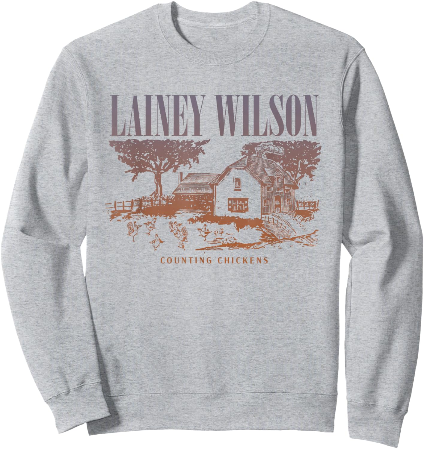 Lainey Wilson - Counting Chickens Sweatshirt - Sweatshirt | Ash