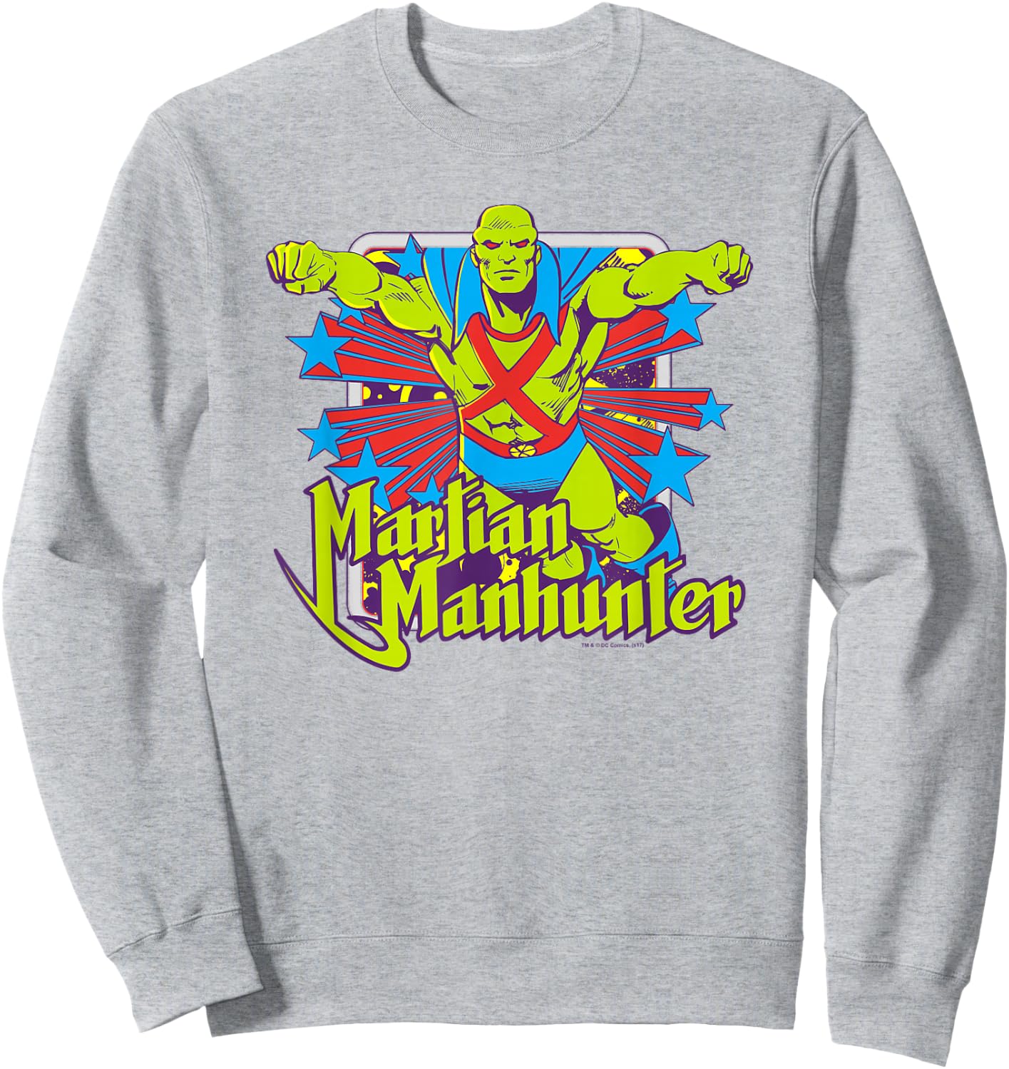 Justice League Martian Manhunter Stars Sweatshirt - Sweatshirt | Ash