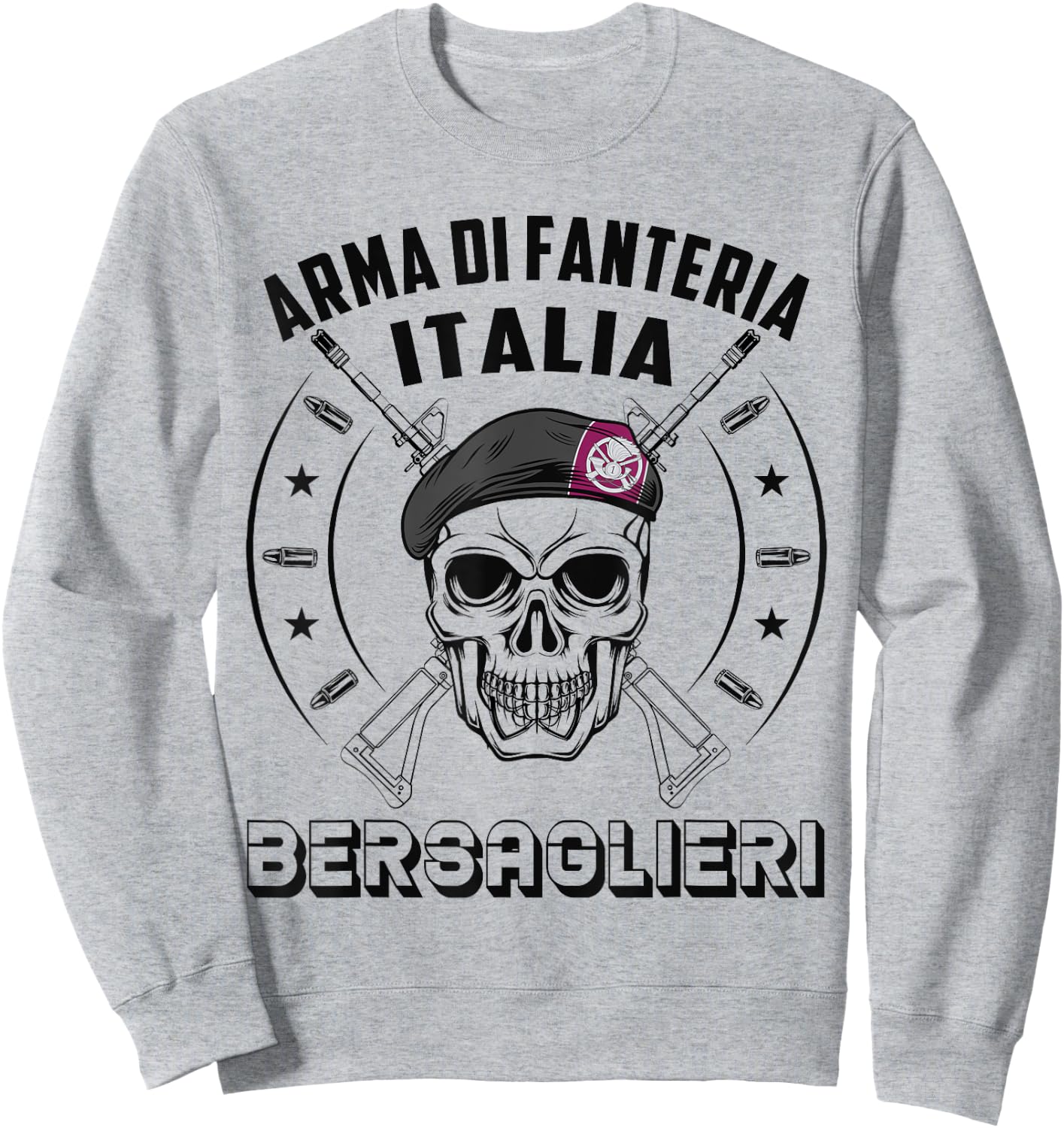 Bersaglieri Italian Infantry Special Force Military Sweatshirt - Sweatshirt | Ash