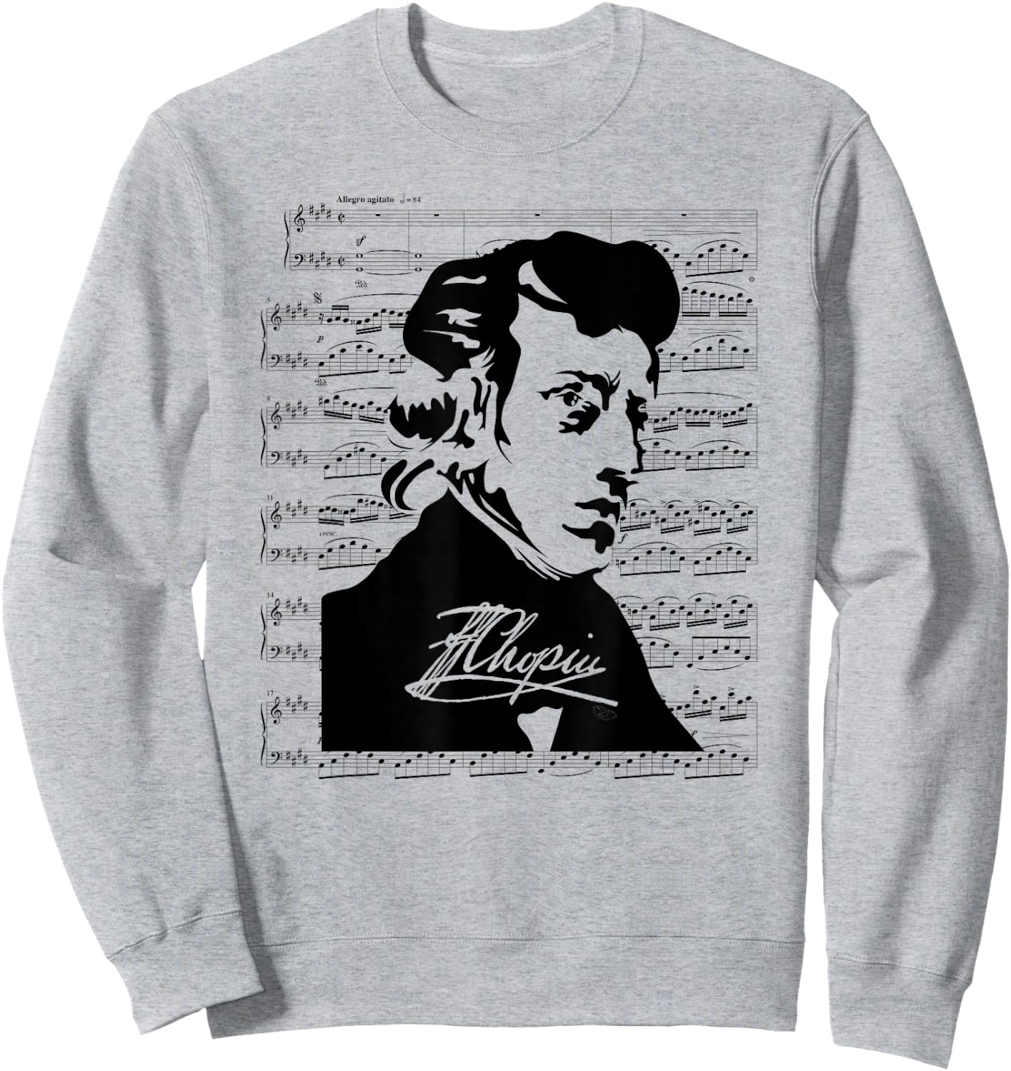 Frederic Chopin Shirt for Chopin Music Lovers Pianist Gift Sweatshirt - Sweatshirt | Ash