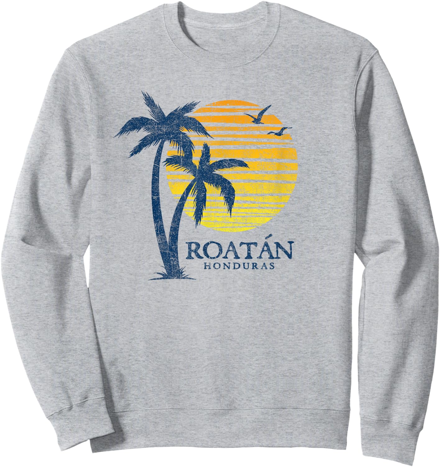 Vintage Roatan Honduras Retro Throwback Souvenir Sweatshirt - Sweatshirt | Ash