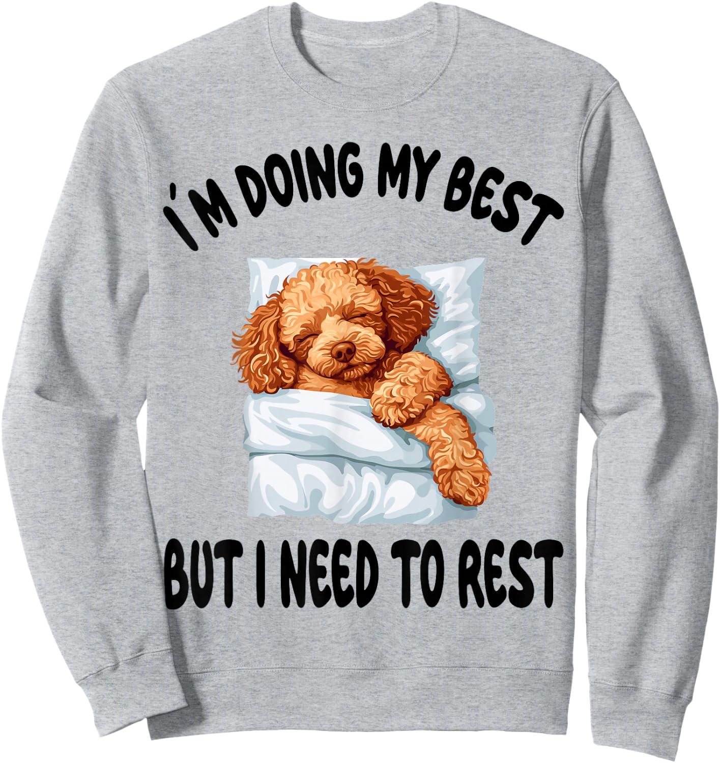 Toy Poodle Official Sleepshirt Pajamas Nightgown Sweatshirt - Sweatshirt | Ash