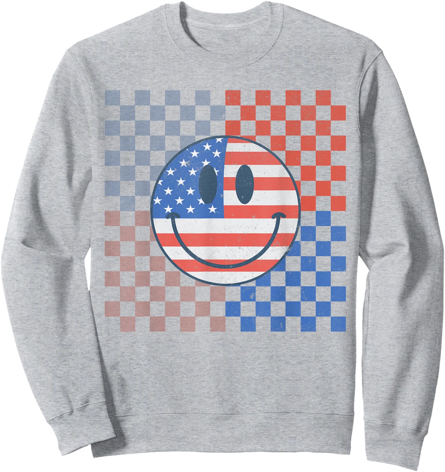 4th of July USA America Flag Baby Toddler Smile Gift Sweatshirt - Sweatshirt | Ash