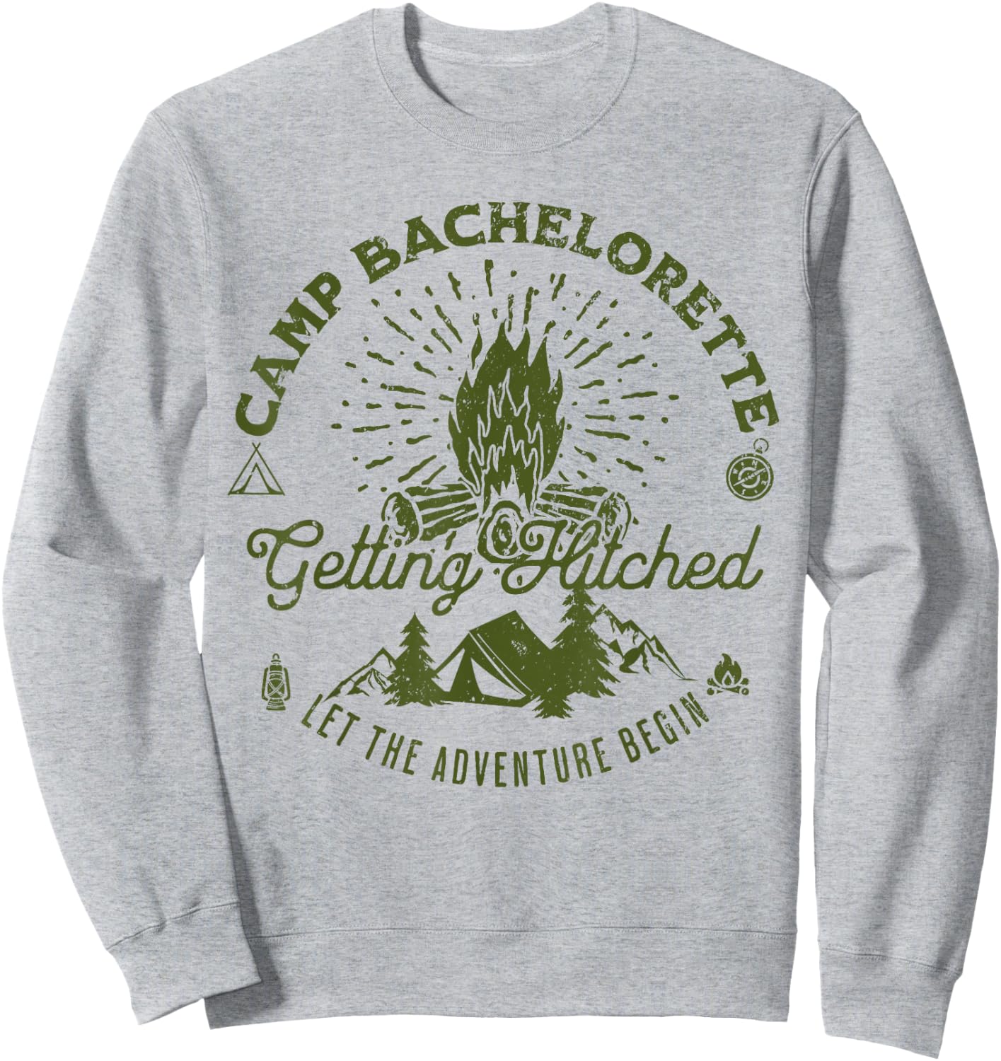 Camp Bachelorette Getting Lit Bride Party Favor Decor Gifts Sweatshirt - Sweatshirt | Ash