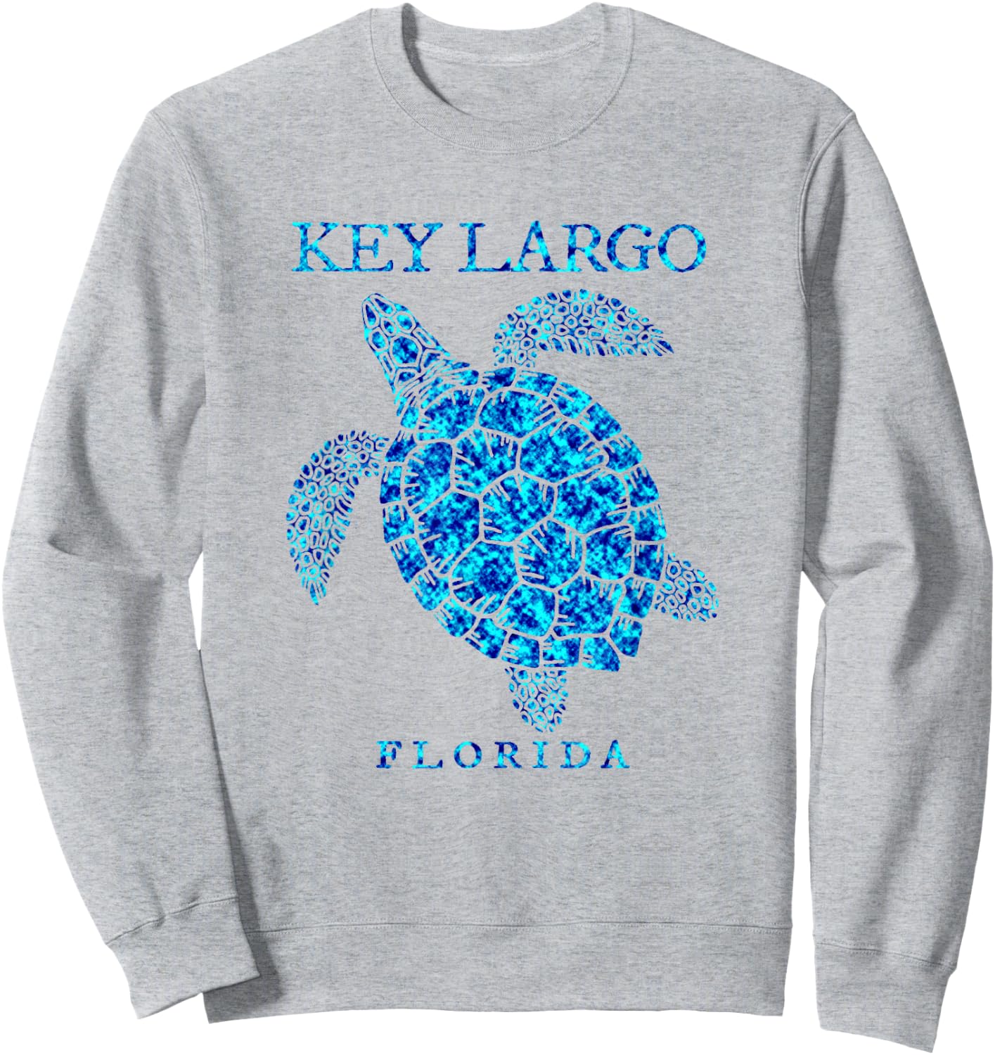 Key Largo Florida Sea Turtle Boys Girls Vacation Souvenir Sweatshirt - Sweatshirt | Ash