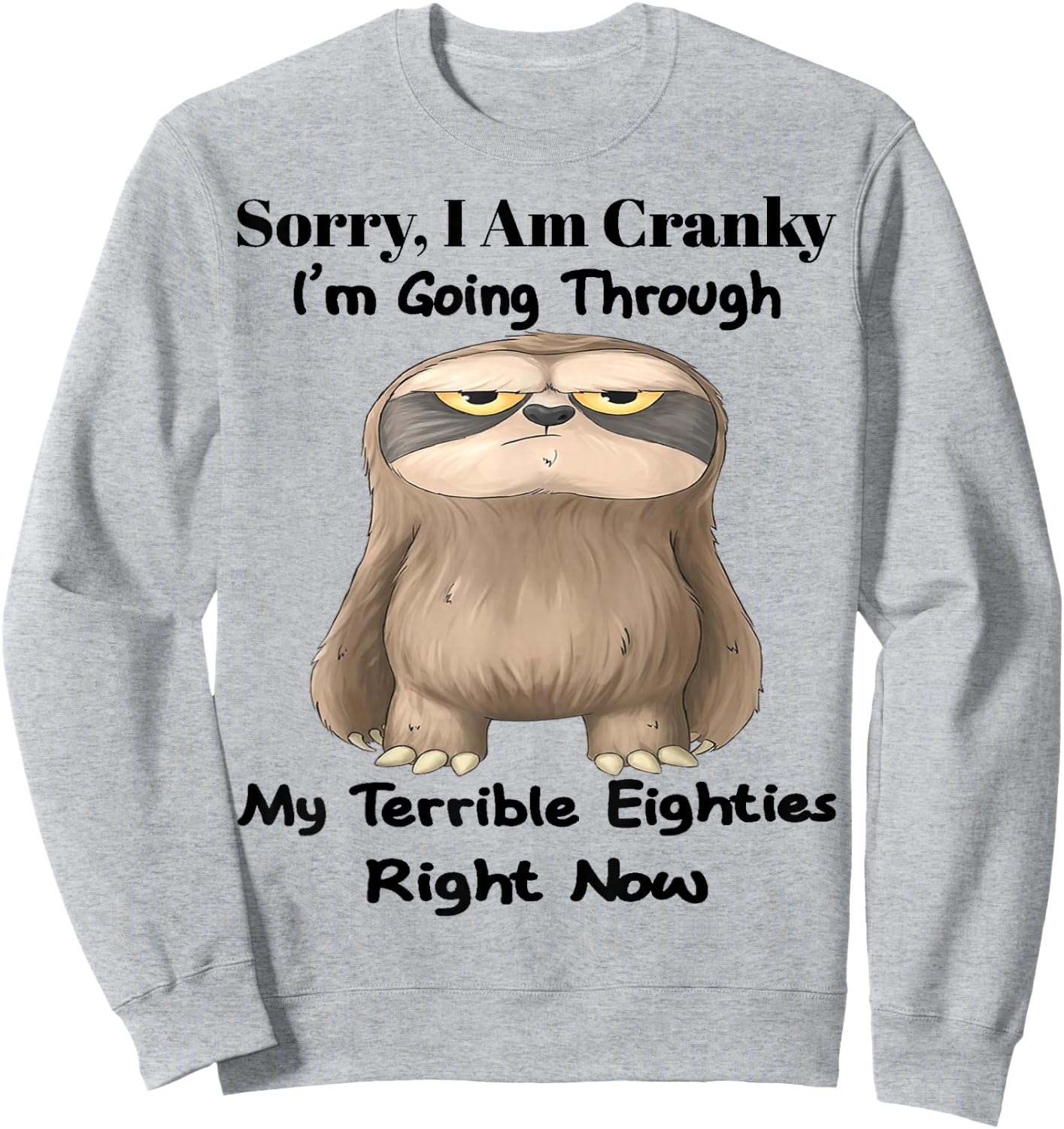 Cute Sloth Sorry I Am Cranky I'm Going Through Sweatshirt - Sweatshirt | Ash