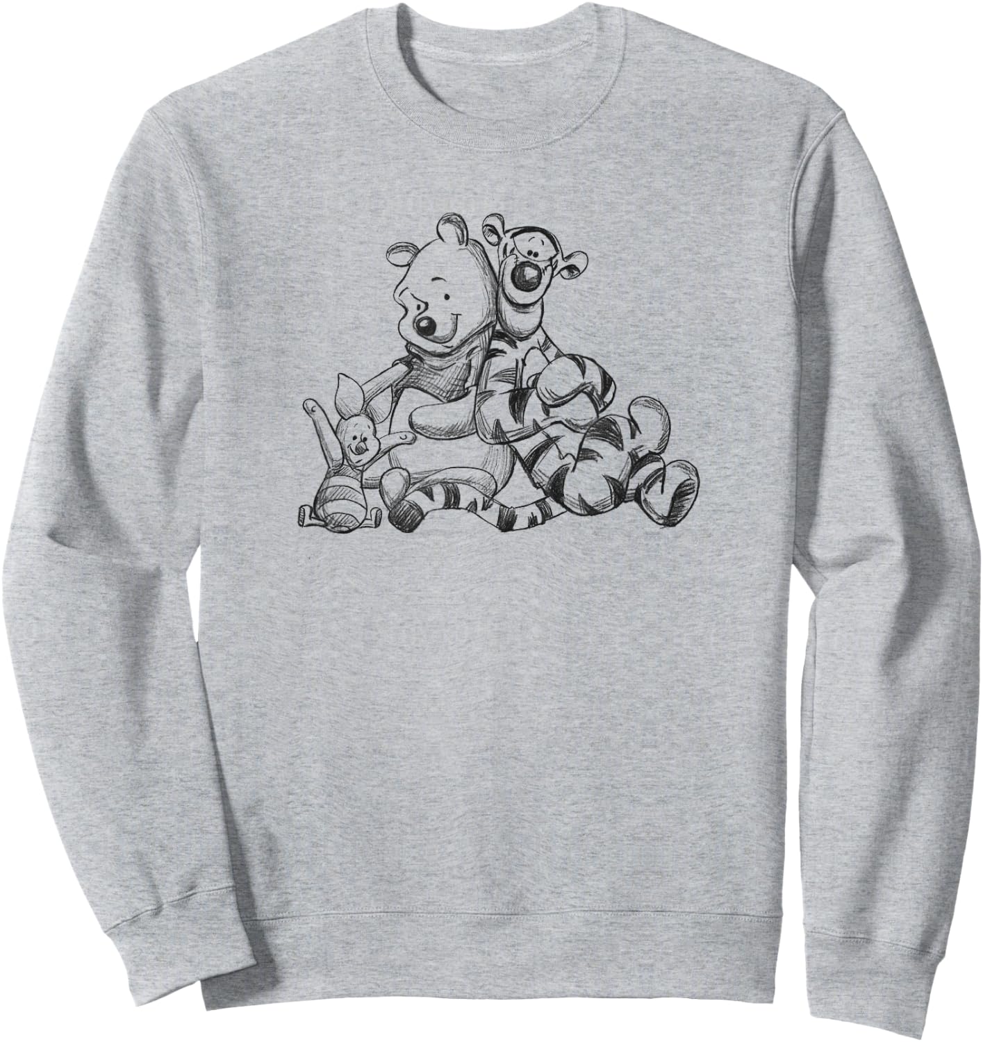 Winnie The Pooh - Tigger Piglet Pooh Group Sweatshirt - Sweatshirt | Ash