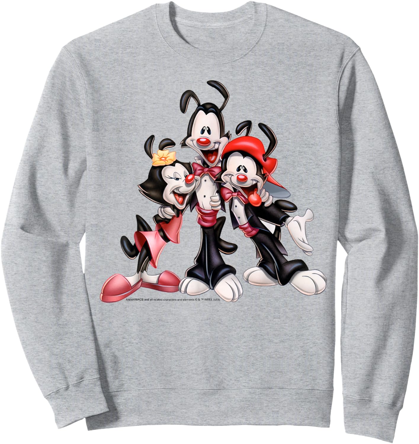 Animaniacs Yakko Wakko & Dot Airbrush Sweatshirt - Sweatshirt | Ash