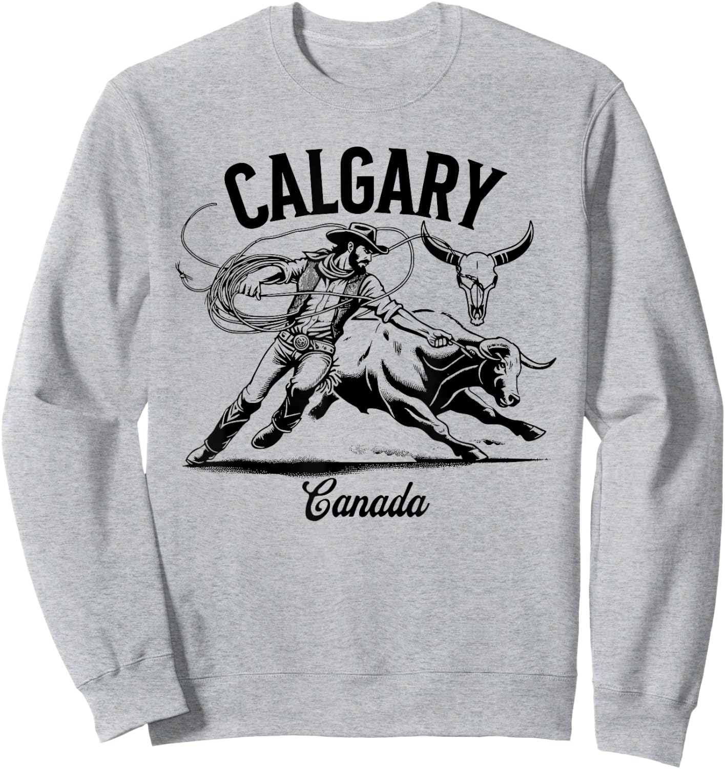 Calgary Canada Rodeo , Small, Grey Sweatshirt - Sweatshirt | Ash