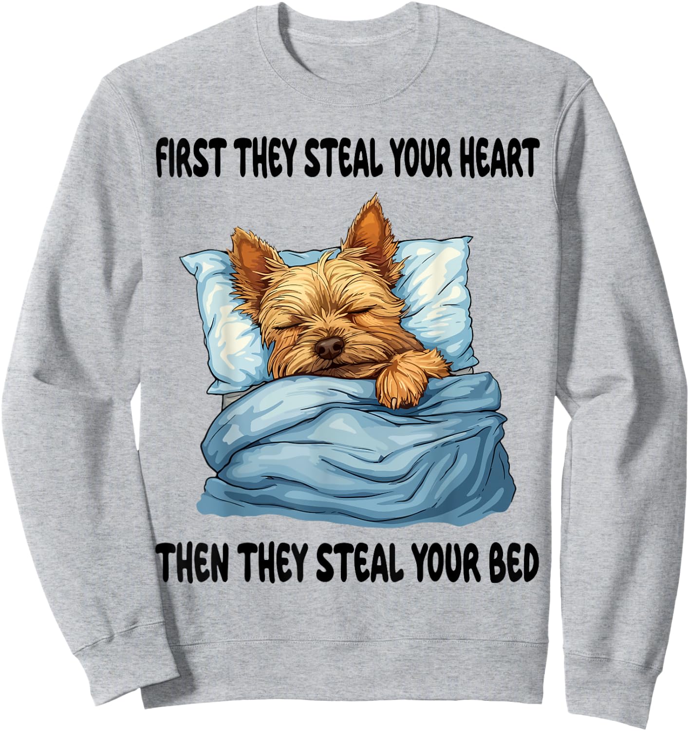 Norwich Terrier Sleeping Pajamas Nightgown Sweatshirt - Sweatshirt | Ash