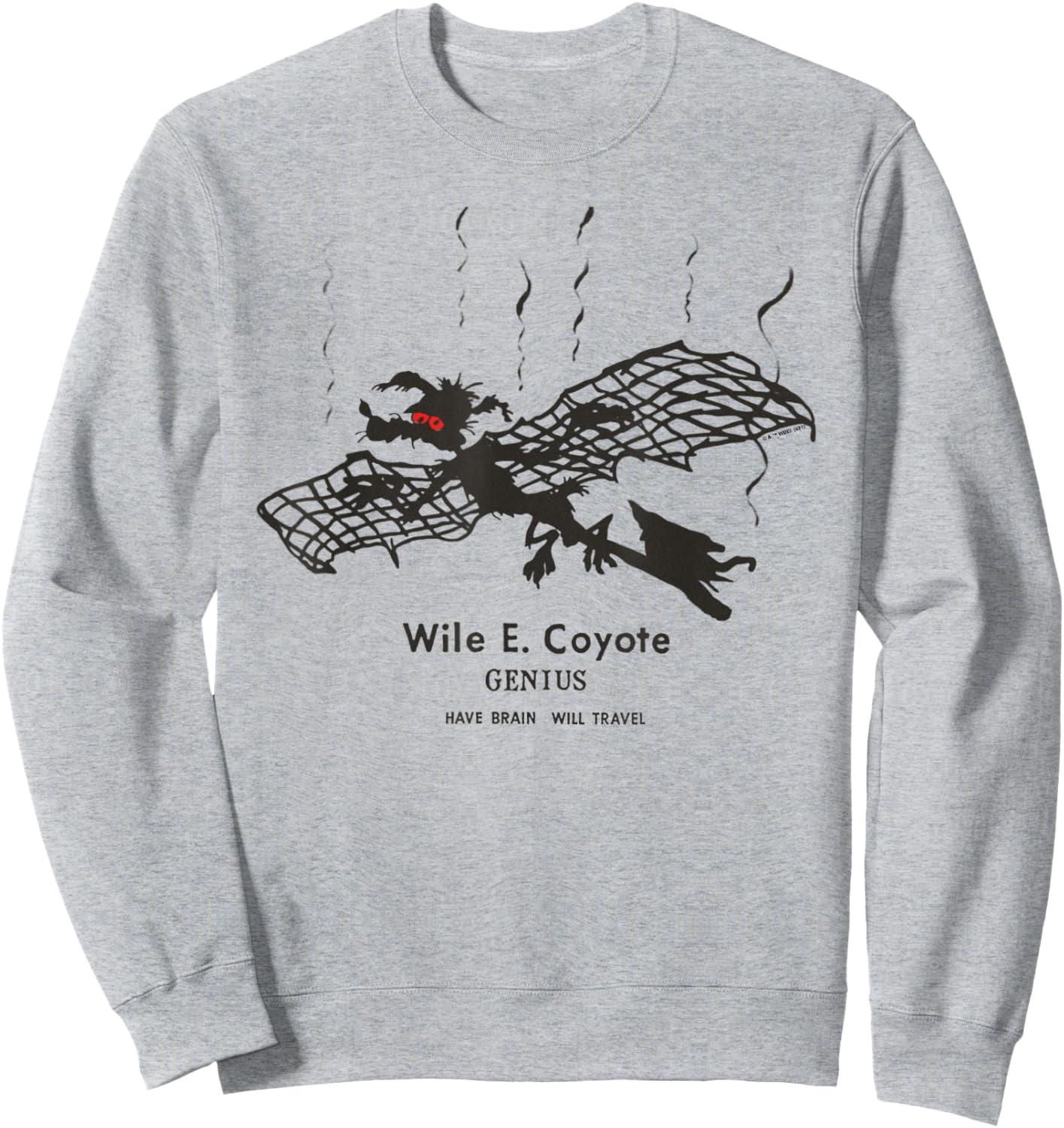 Looney Tunes Wile E. Coyote Crispy Flier Sweatshirt - Sweatshirt | Ash