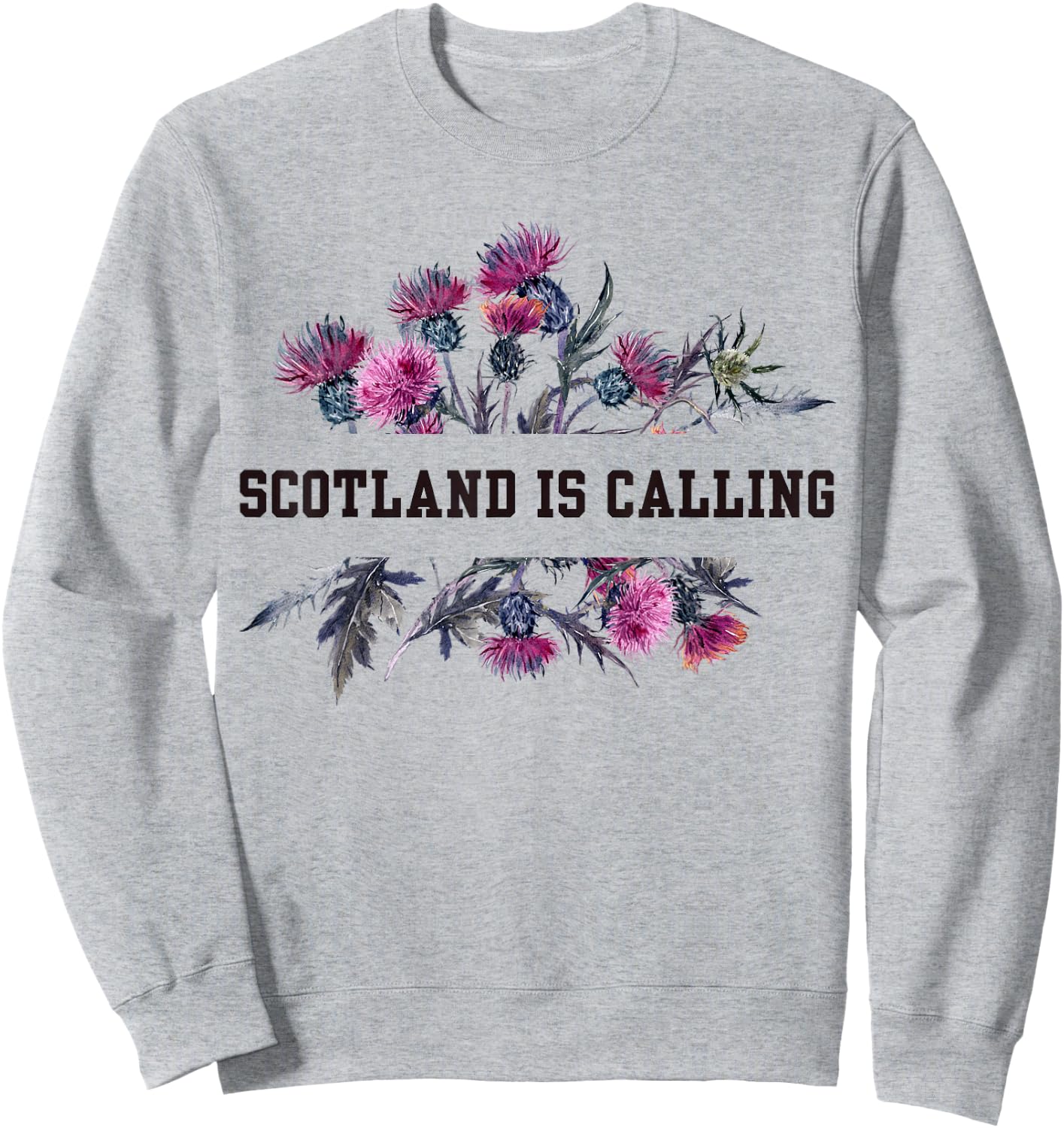 Scotland Vacation Thistle Scottish Ancestry Souvenir Women Sweatshirt - Sweatshirt | Ash