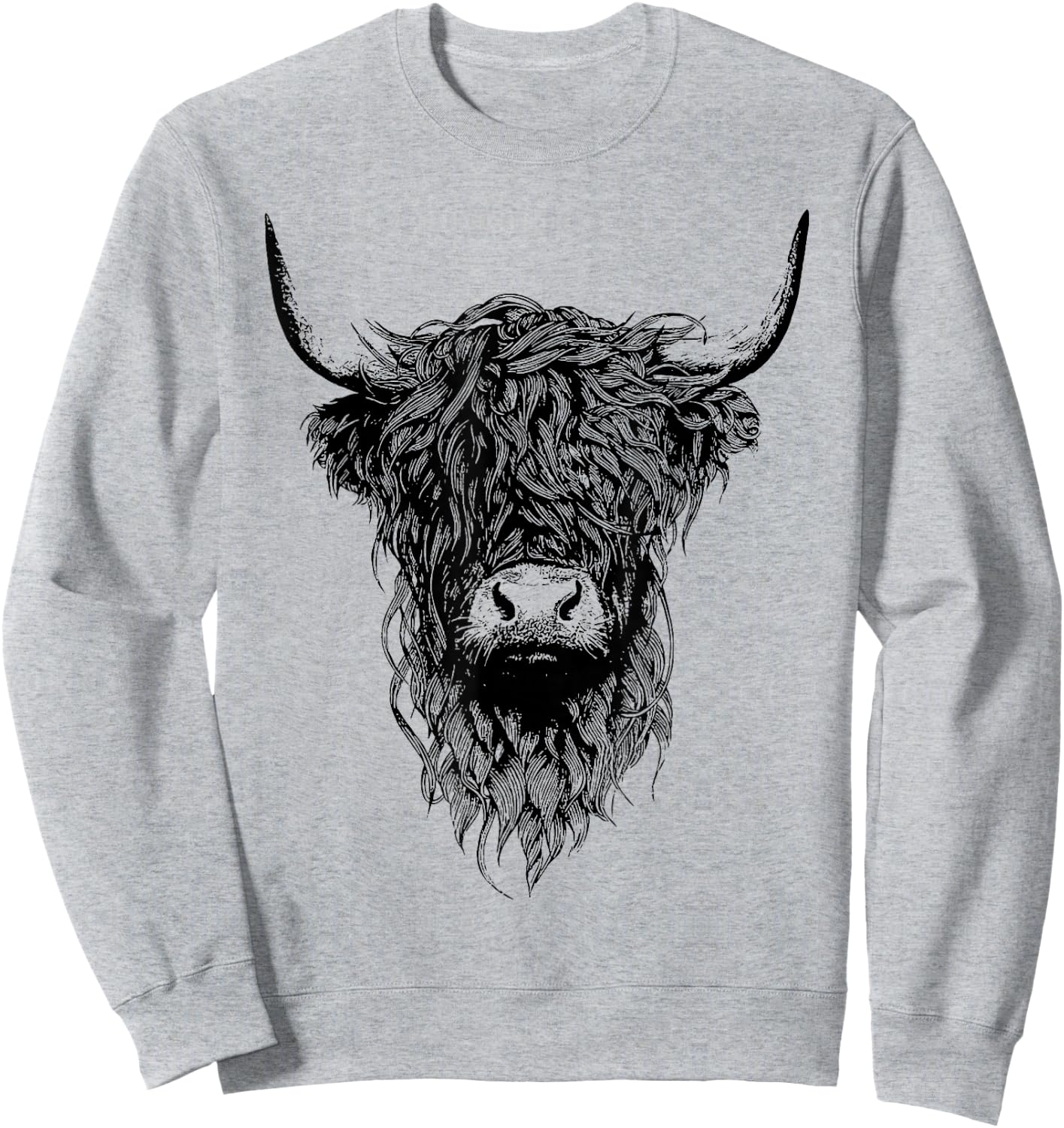Scottish Highland Cow Cattle Hairy Cow Sweatshirt - Sweatshirt | Ash