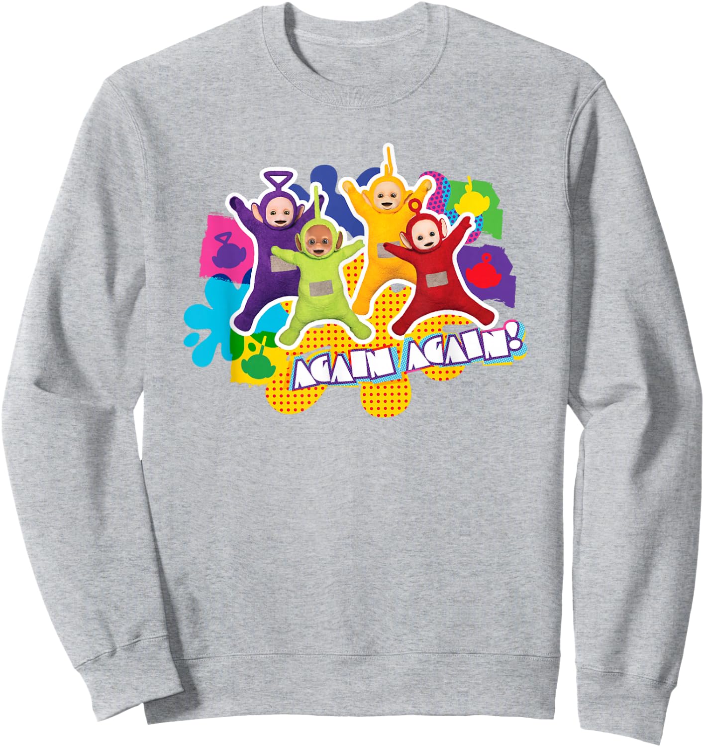 Teletubbies Again Group Jump Sweatshirt - Sweatshirt | Ash