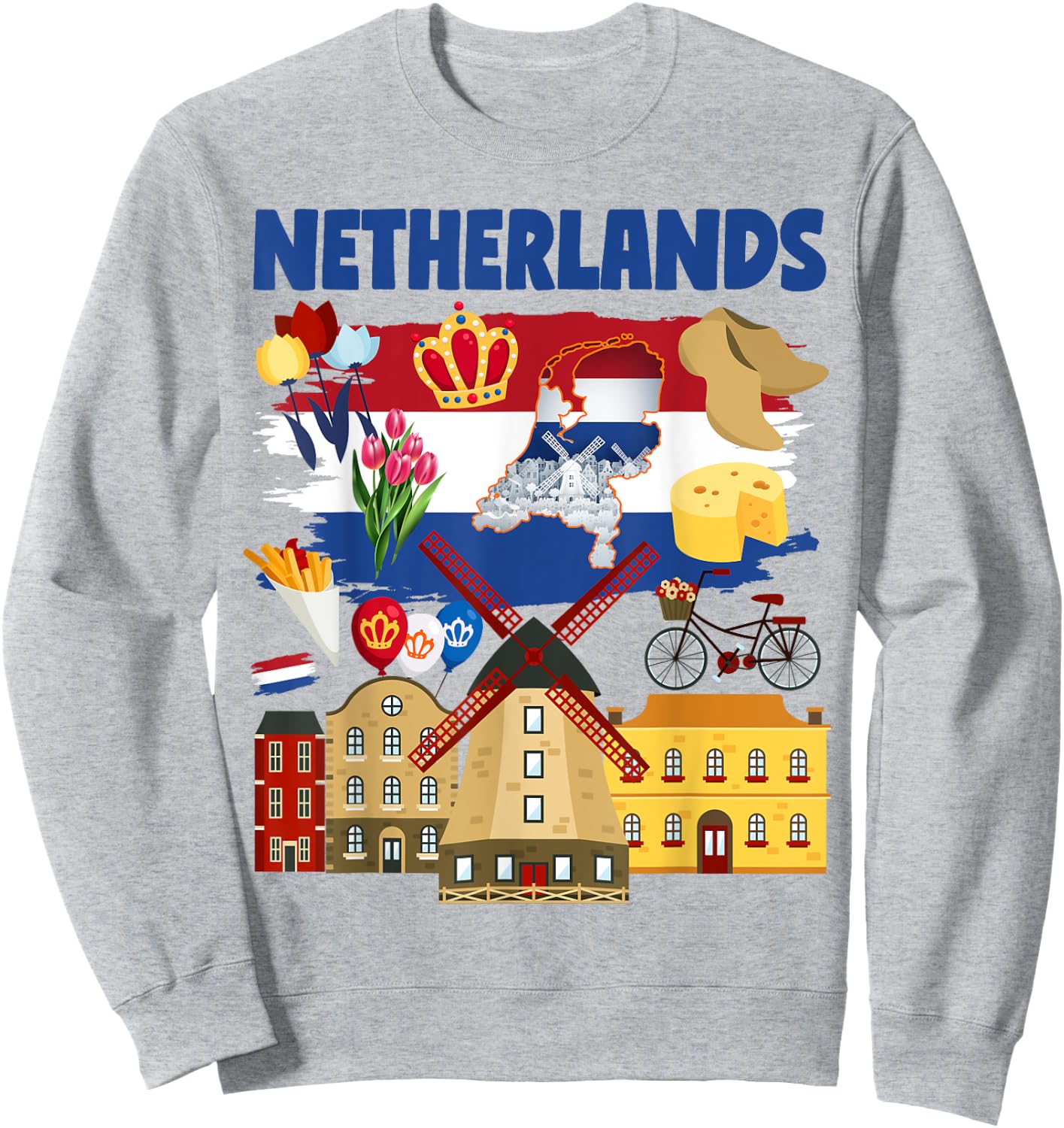Netherlands Flag Outfit Idea For Kids & Holland Dutch Flag Sweatshirt - Sweatshirt | Ash