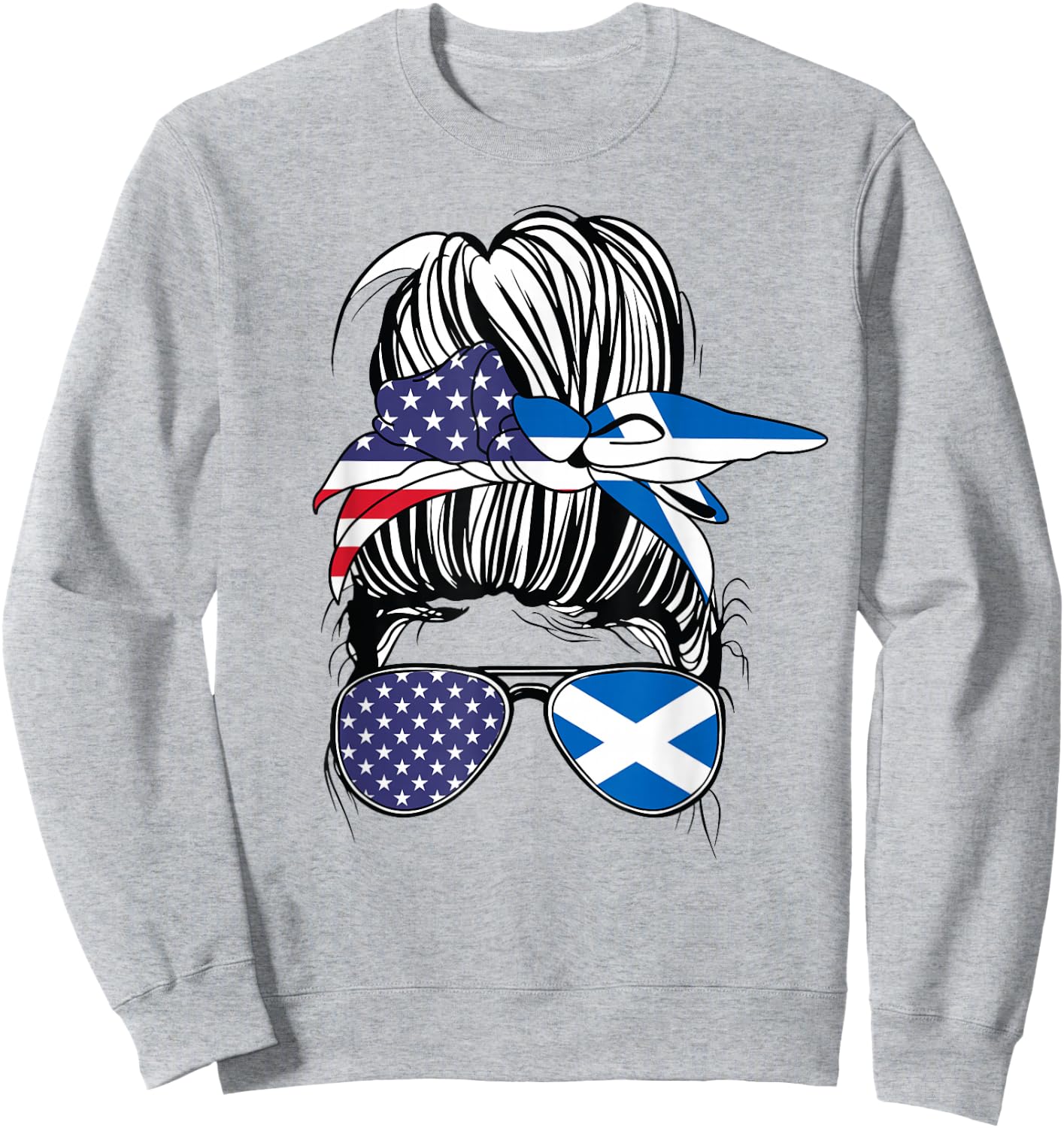 Scottish American Heritage Scottish Women USA Girl Scotland Sweatshirt - Sweatshirt | Ash