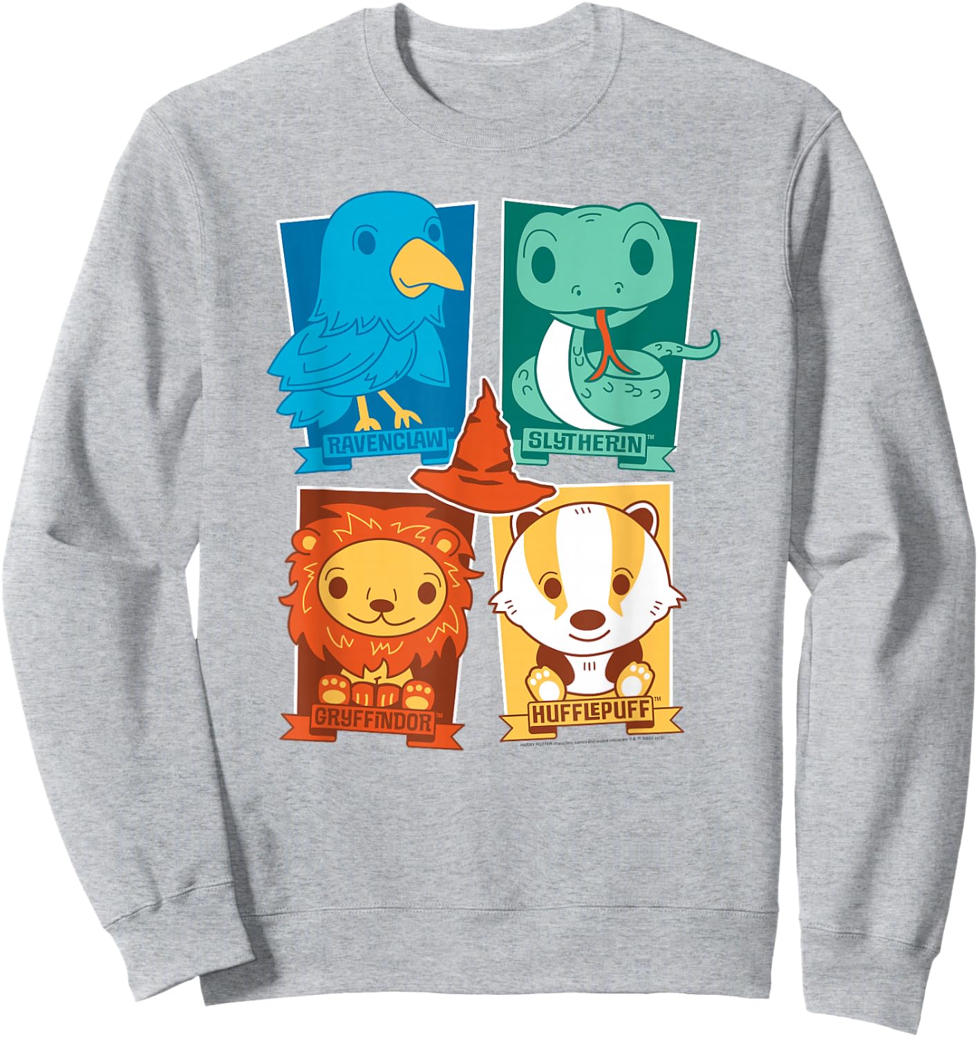 Harry Potter Sorting Hat and Houses Sweatshirt - Sweatshirt | Ash