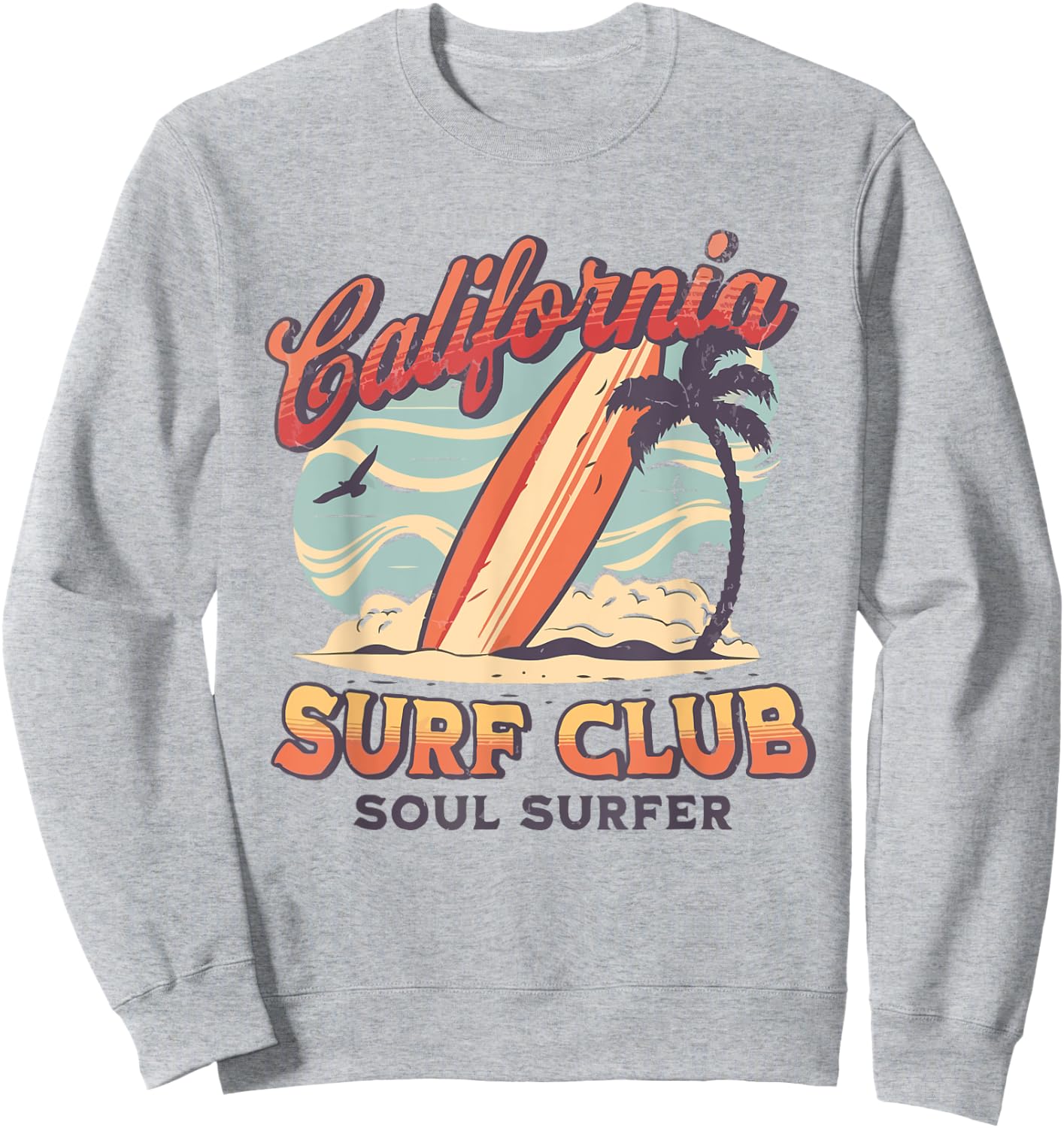 California Surf Club USA California Beach Men Women Kids Sweatshirt - Sweatshirt | Ash