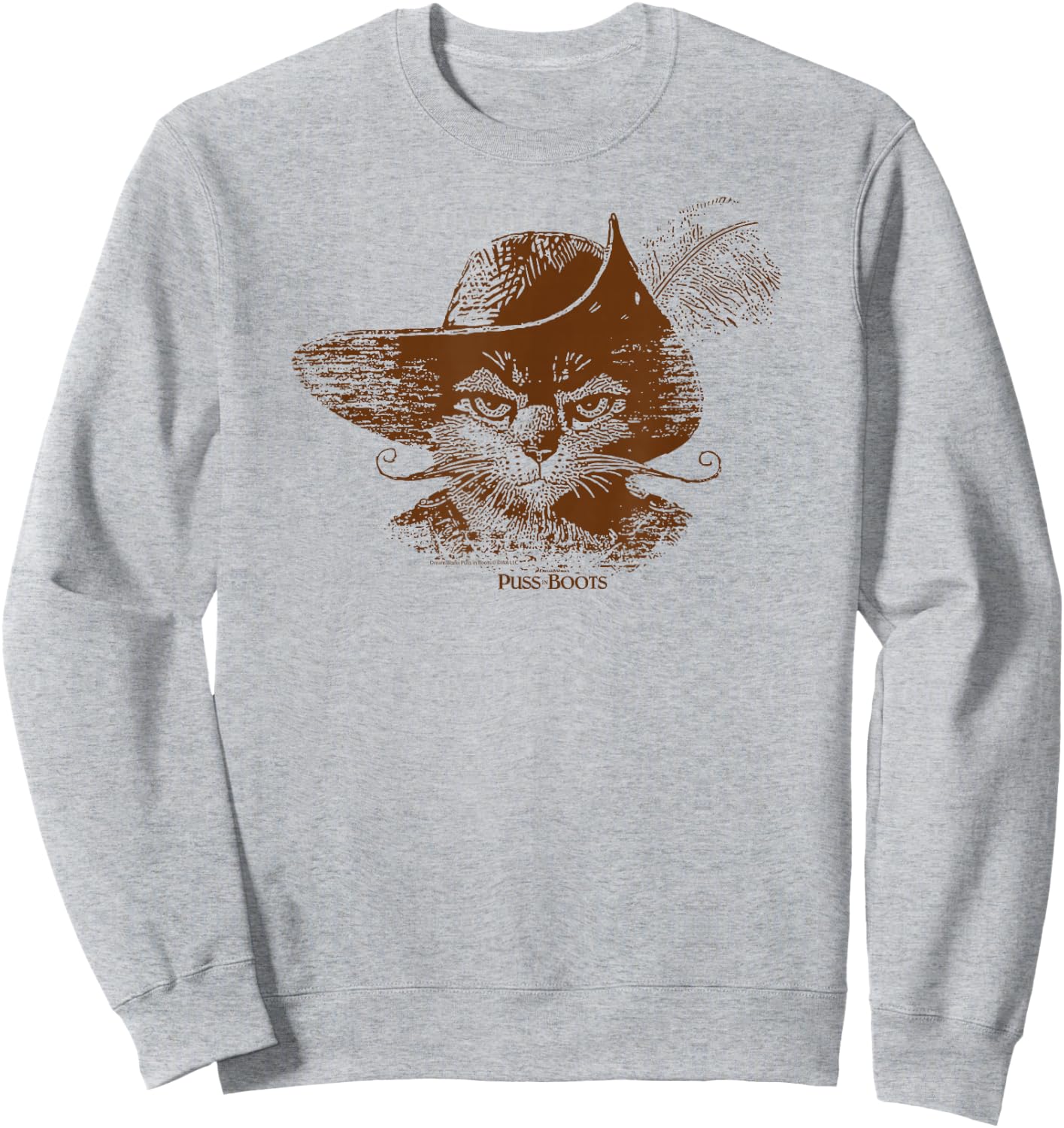 DreamWorks Puss in Boots Lithograph Sweatshirt - Sweatshirt | Ash