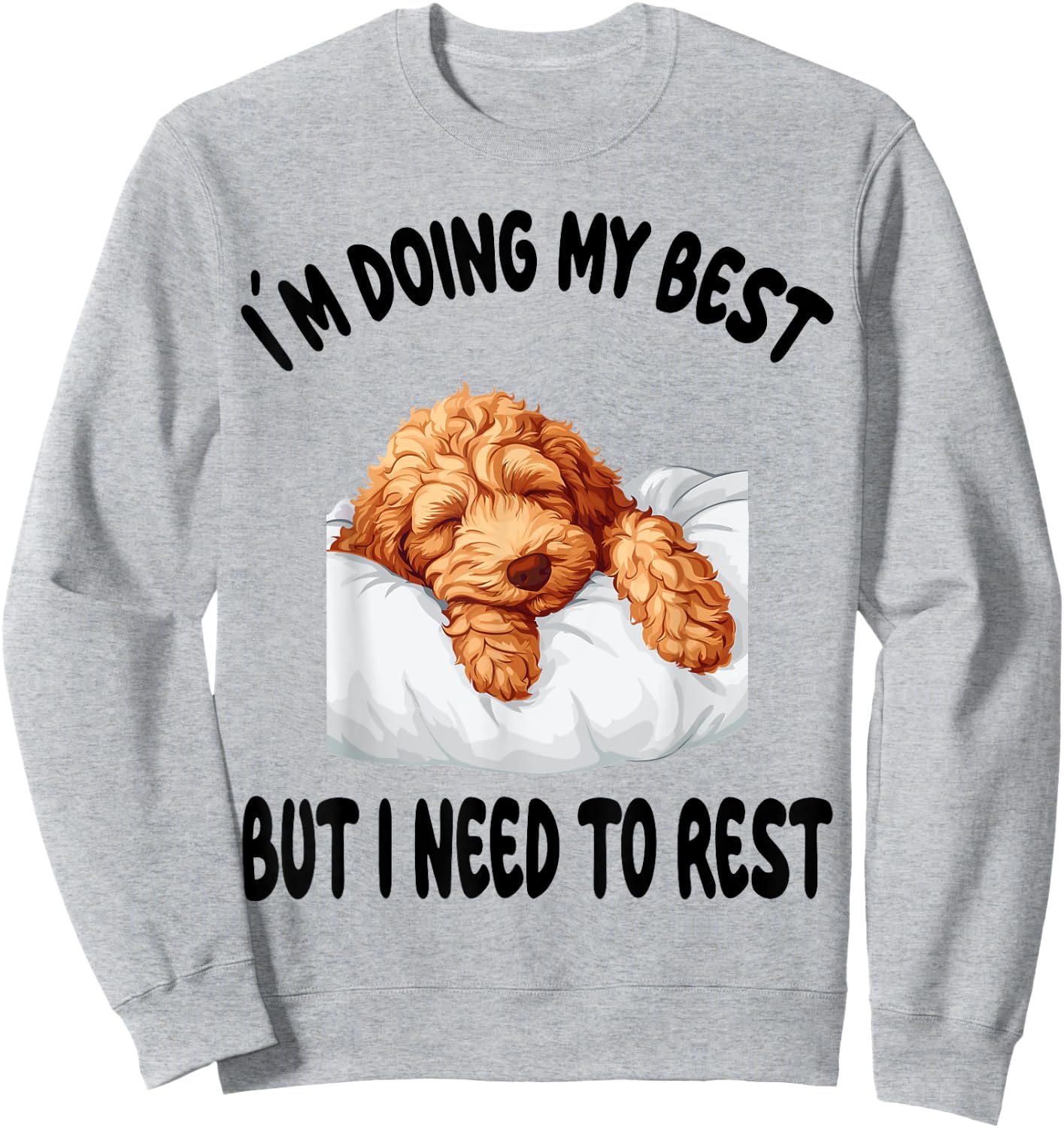 Goldendoodle Official Sleepshirt Pajamas Nightgown Sweatshirt - Sweatshirt | Ash