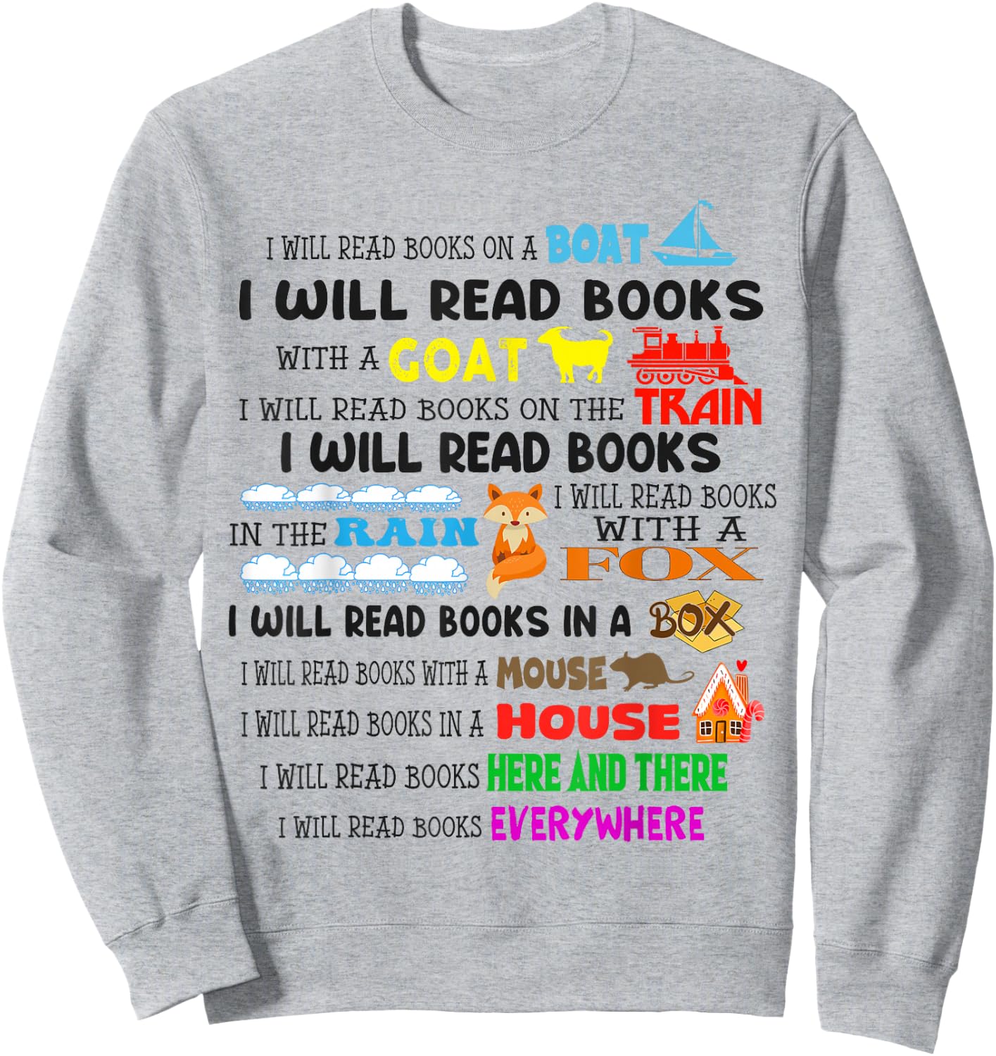 Funny Read My Shirt Day For Kids Boy Girls i will read books Sweatshirt - Sweatshirt | Ash