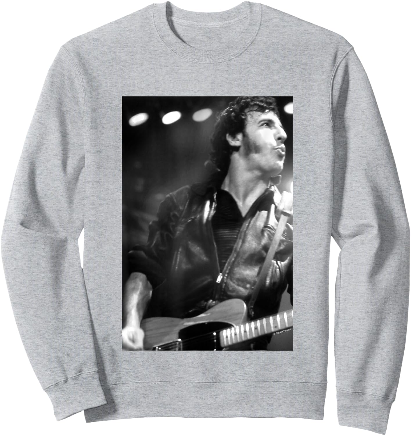 Bruce Springsteen Live On Stage by Simon Fowler Sweatshirt - Sweatshirt | Ash