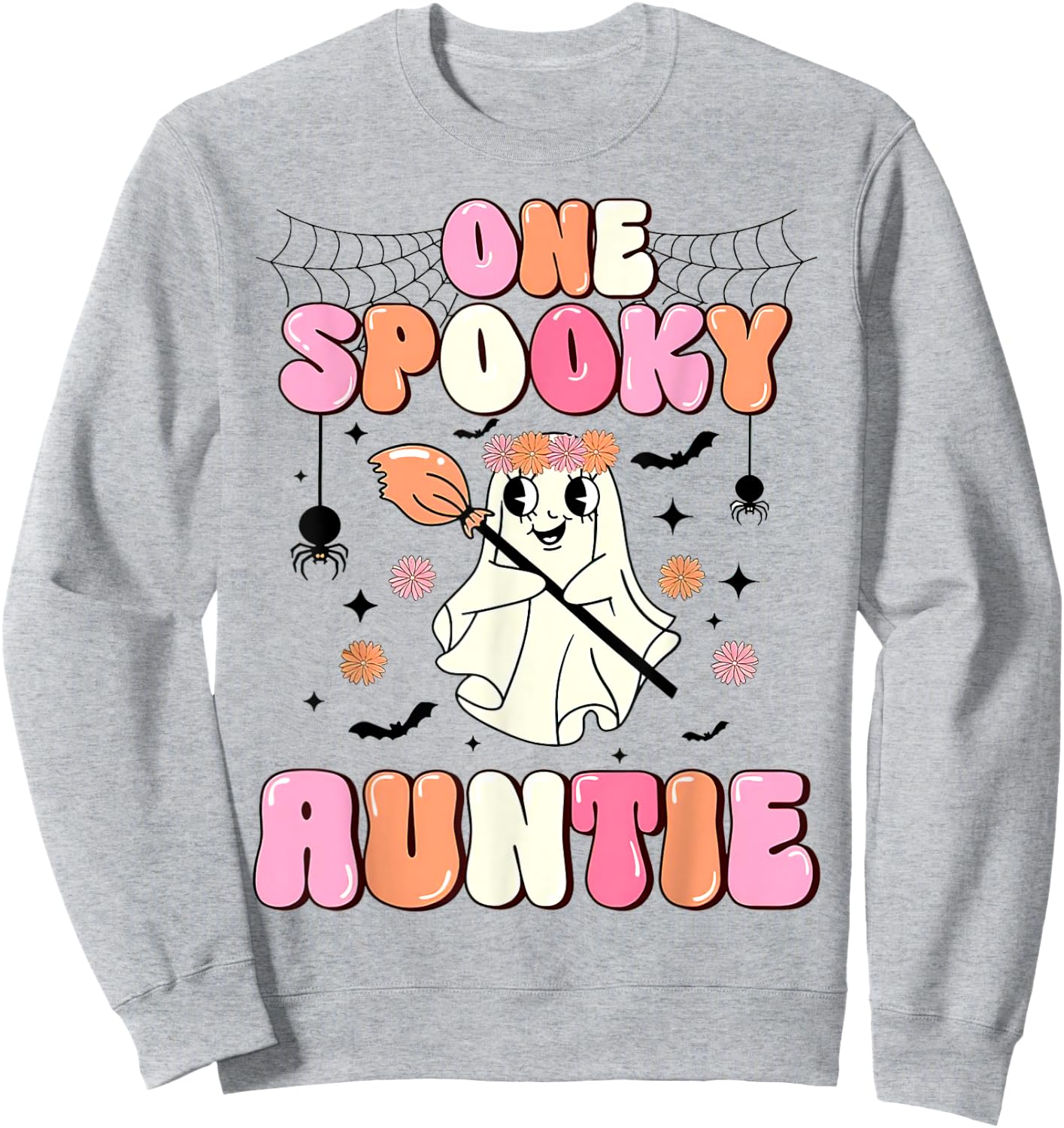 One Spooky Auntie, Spooky Halloween, Spooky Aunt Sweatshirt - Sweatshirt | Ash