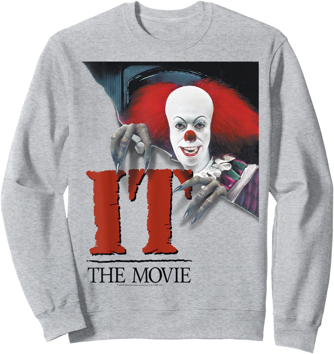It Miniseries Pennywise Poster Logo Sweatshirt - Sweatshirt | Ash