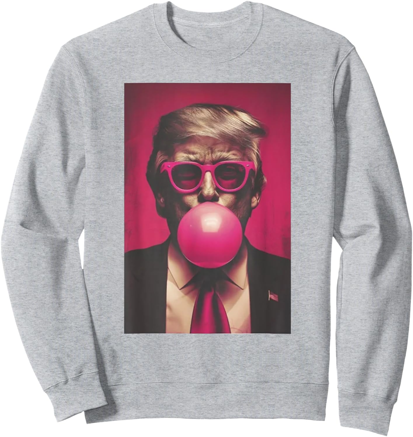 President Donald Trump Bubble Gum 2024 Sweatshirt - Sweatshirt | Ash