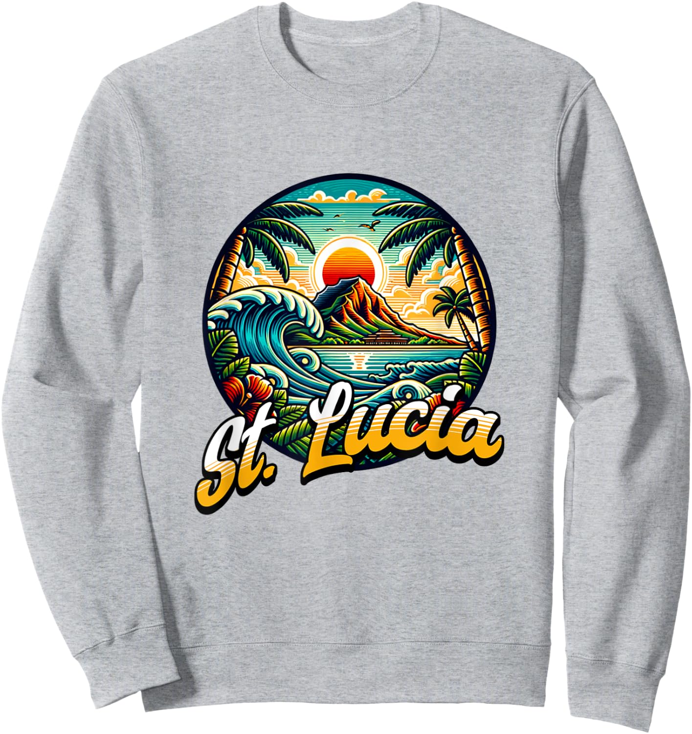 St. Lucia Island Souvenir Caribbean Sea St. Lucia Sweatshirt - Sweatshirt | Ash