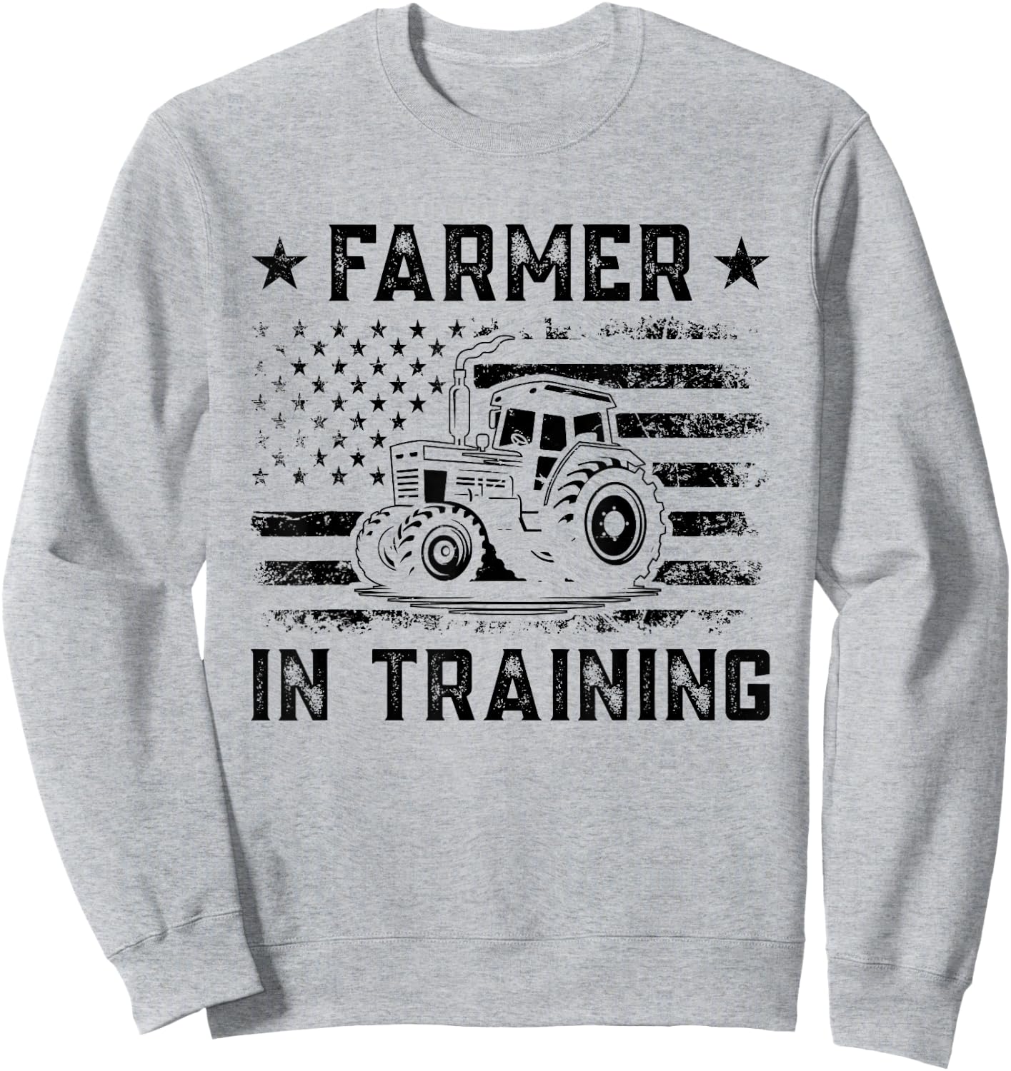 Farmer In Training US American Flag Design For Future Farmer Sweatshirt - Sweatshirt | Ash